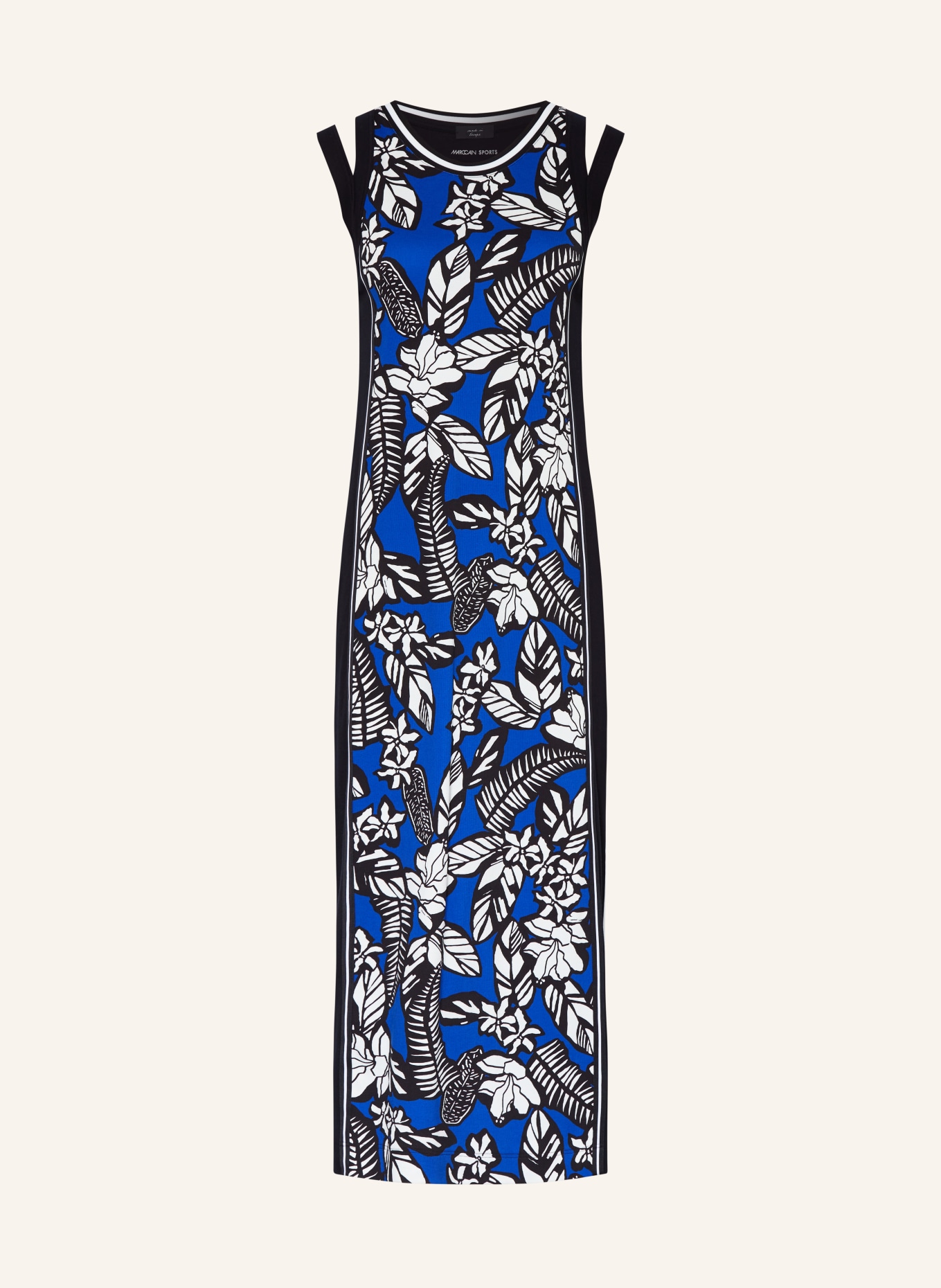 MARC CAIN Žerzejové šaty s galonovými pruhy, Barva: 365 bright royal blue (Obrázek 1)