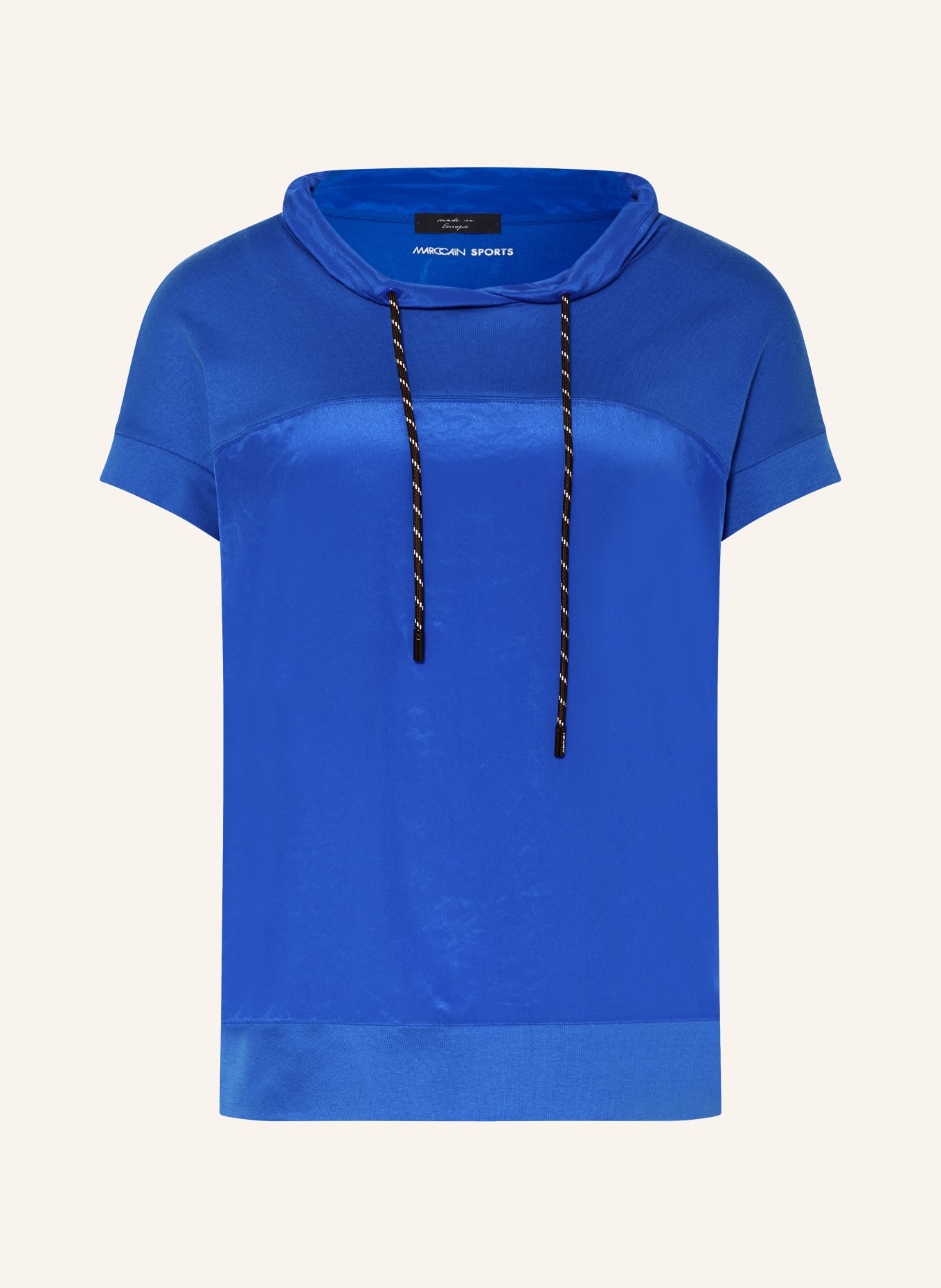 MARC CAIN T-shirt in mixed materials, Color: 365 bright royal blue (Image 1)