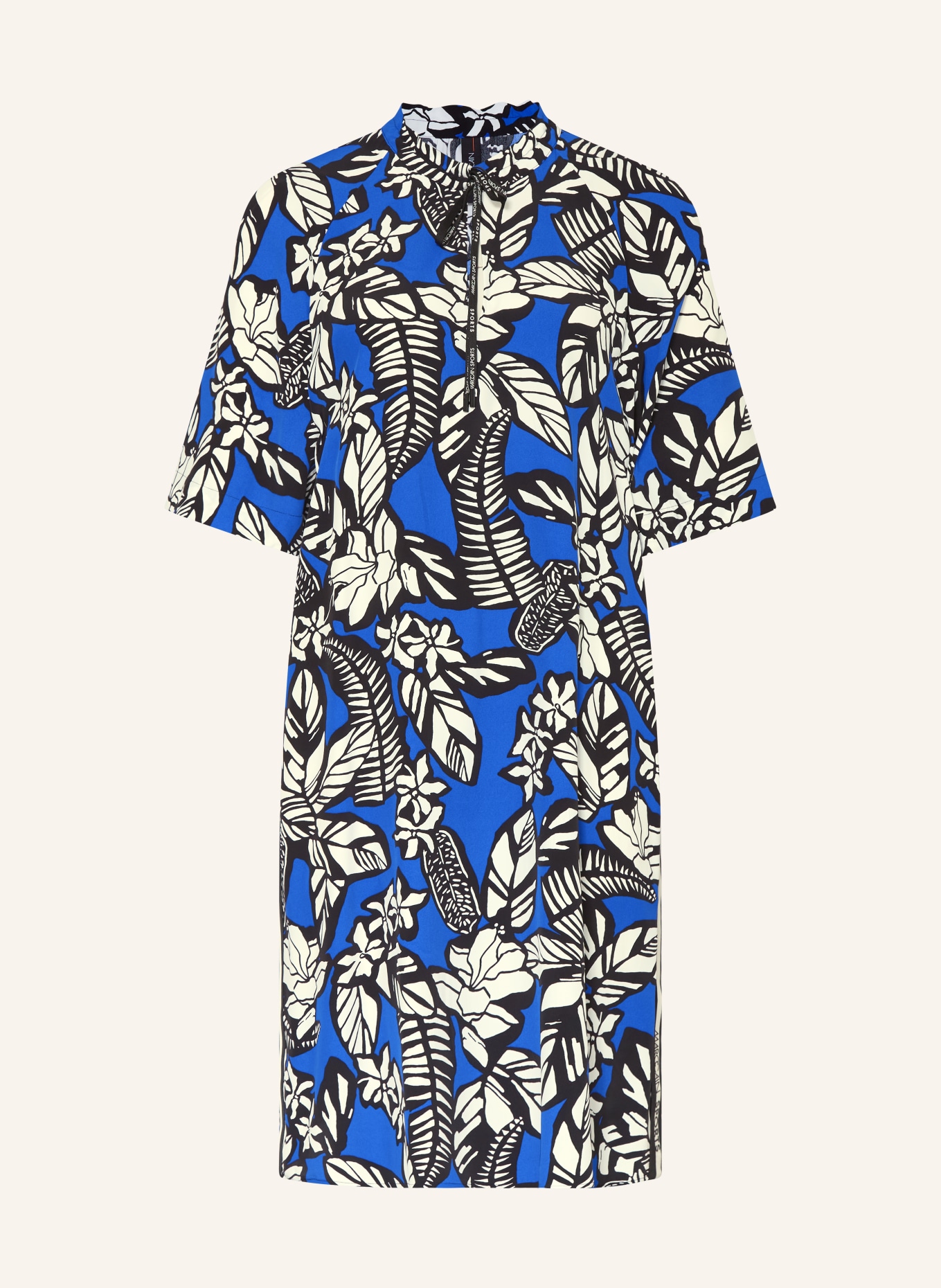 MARC CAIN Sukienka z lampasami, Kolor: 365 bright royal blue (Obrazek 1)