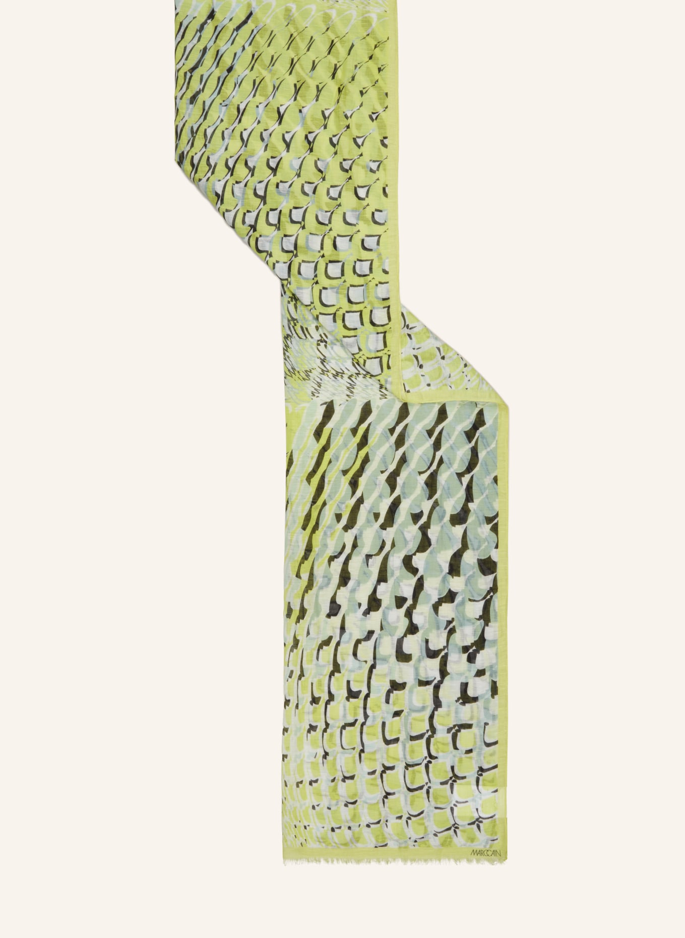 MARC CAIN Schal mit Leinen, Farbe: 509 soft sage (Bild 2)