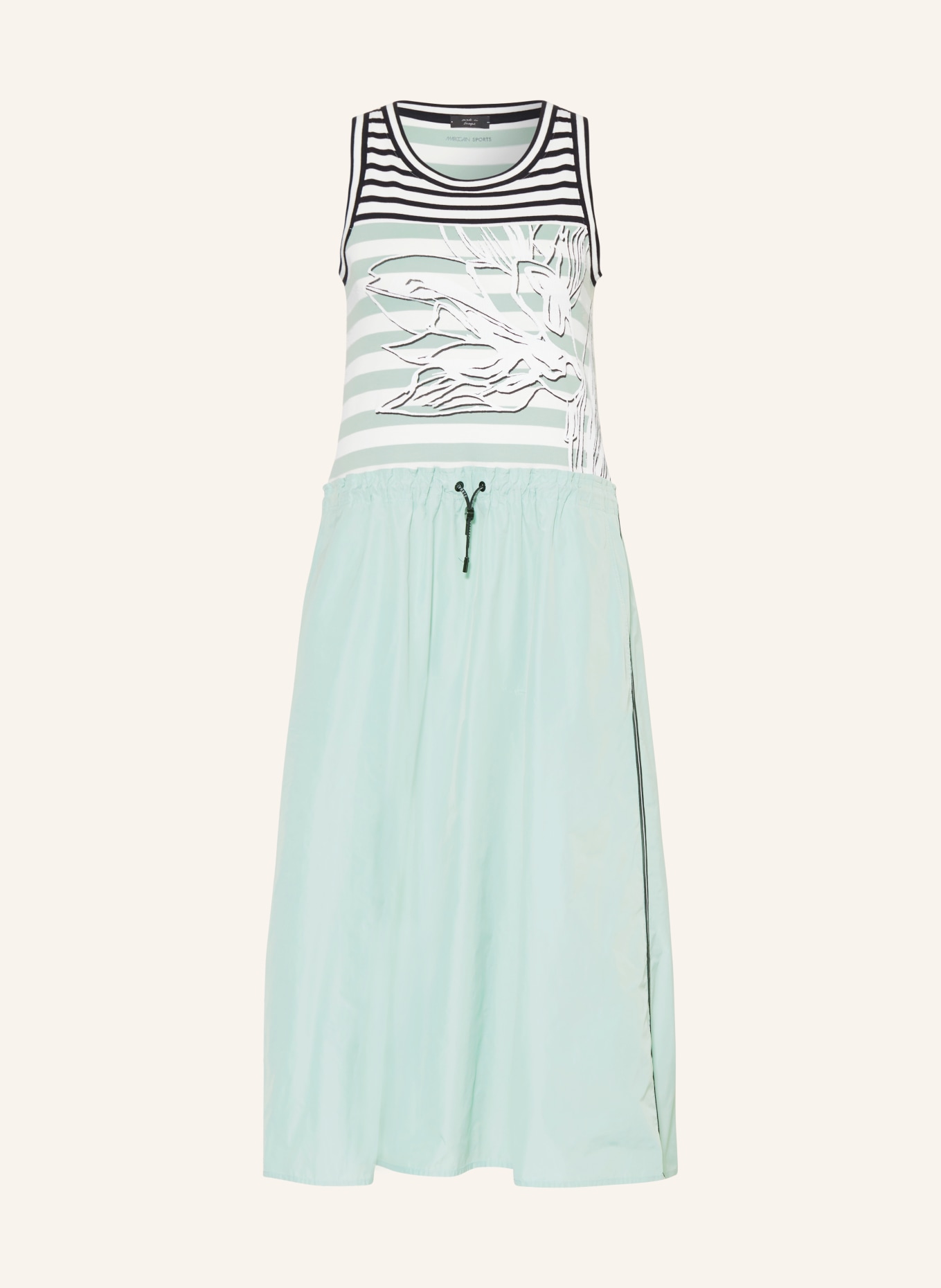 MARC CAIN Dress in mixed materials, Color: 509 soft sage (Image 1)