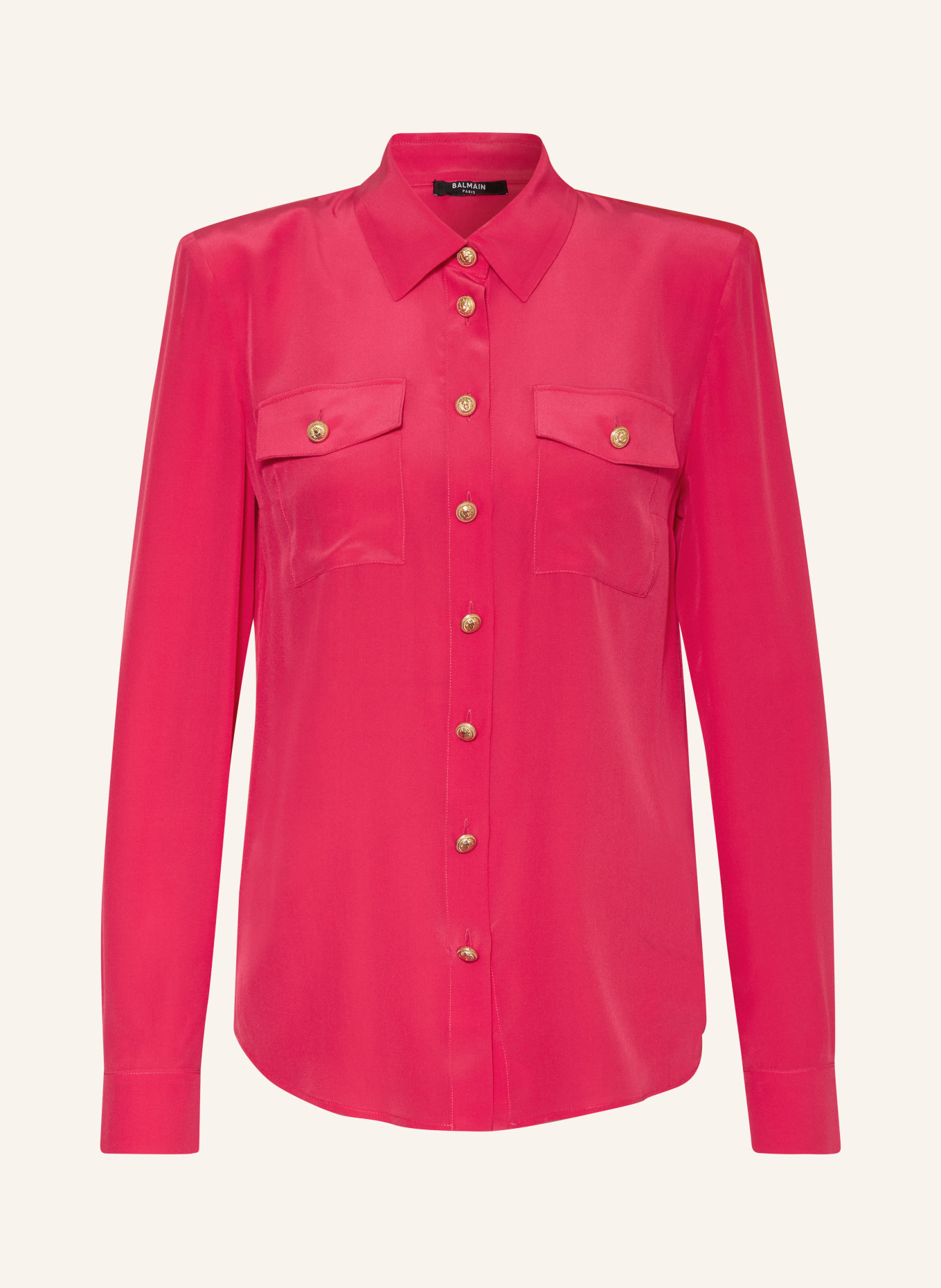 BALMAIN Shirt blouse in silk, Color: FUCHSIA (Image 1)