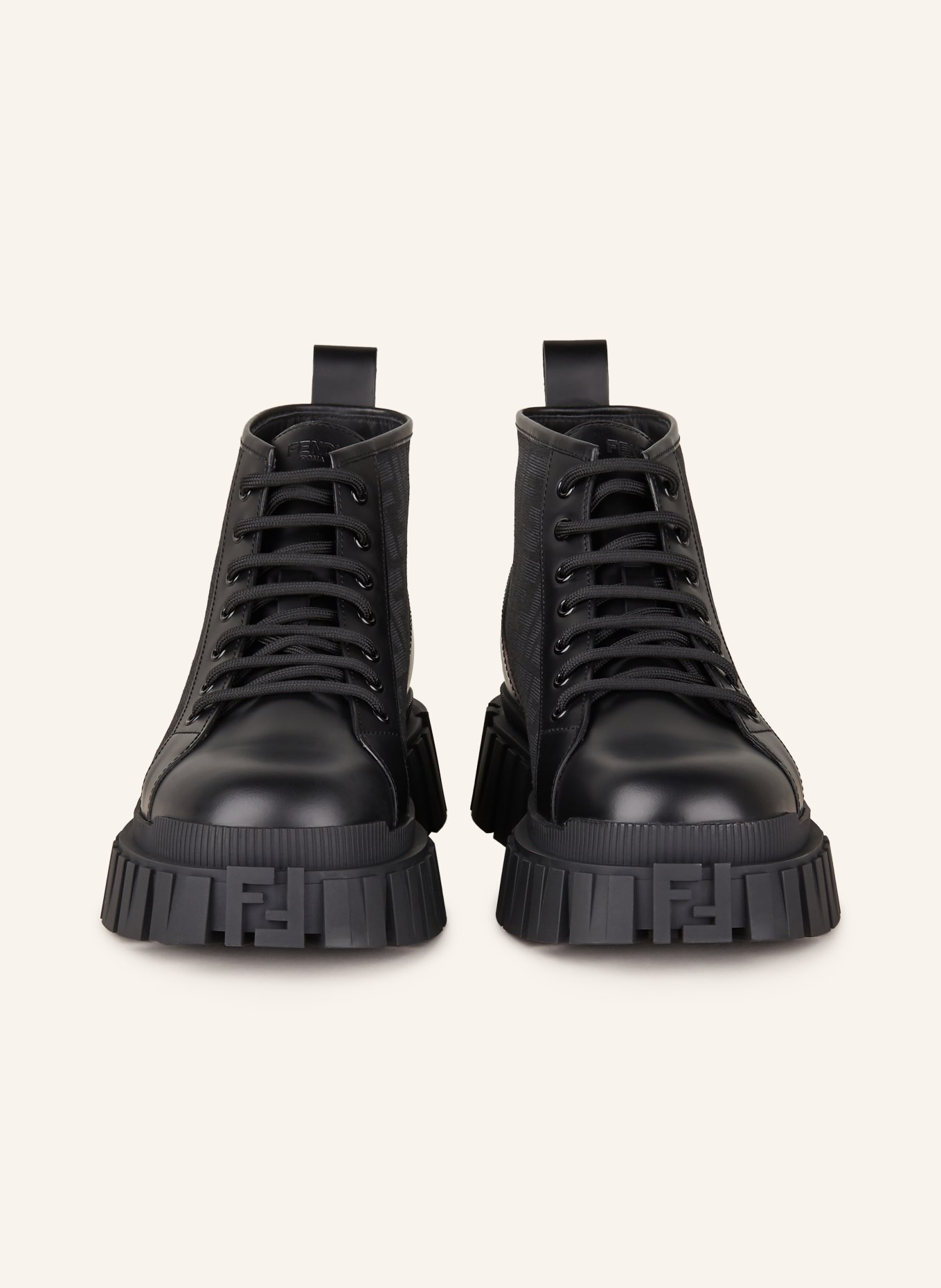 FENDI Lace-up boots, Color: BLACK/ OLIVE (Image 3)