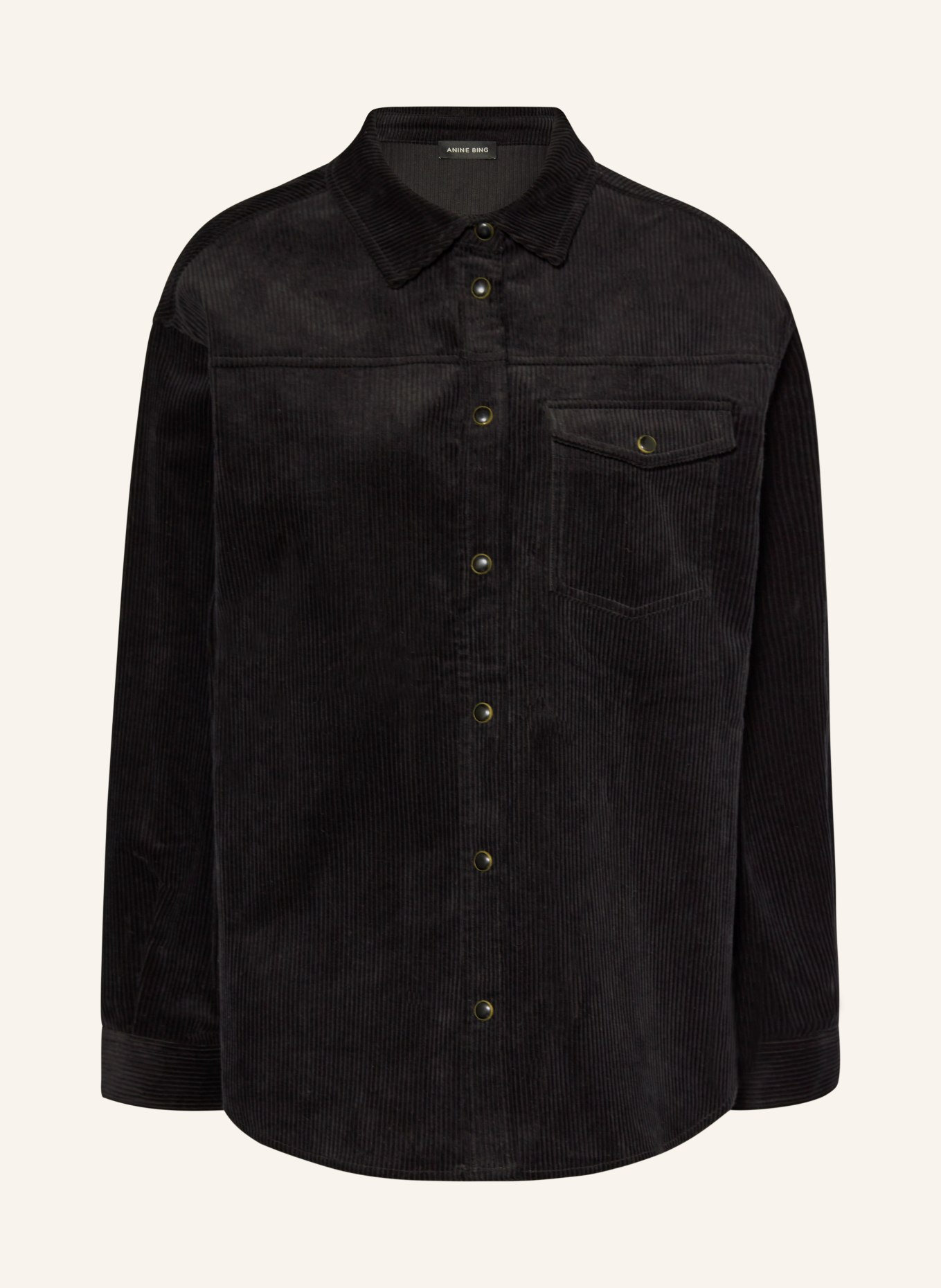 ANINE BING Corduroy overshirt, Color: BLACK (Image 1)