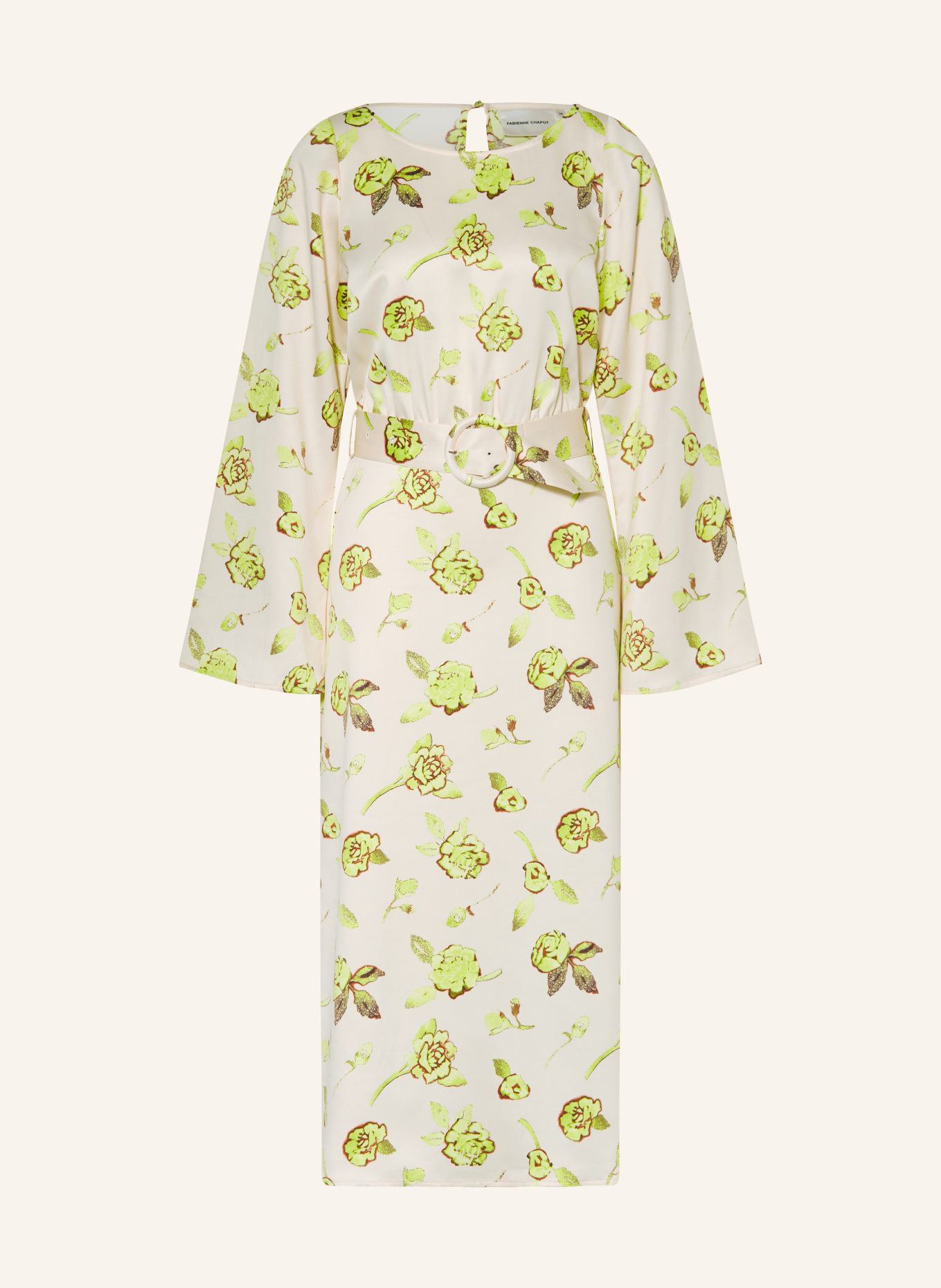 FABIENNE CHAPOT Satinkleid DARIANA: CREME/ GELB