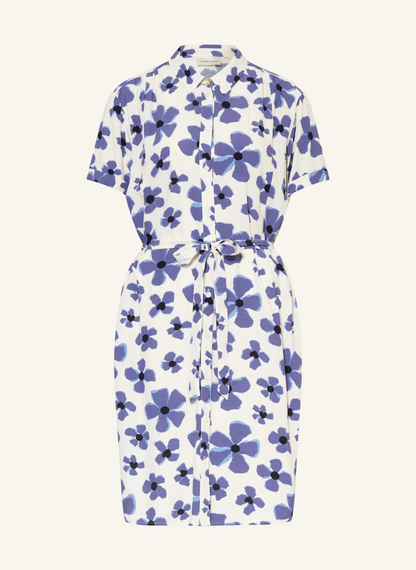 FABIENNE CHAPOT Shirt dress, Color: CREAM/ BLUE (Image 1)