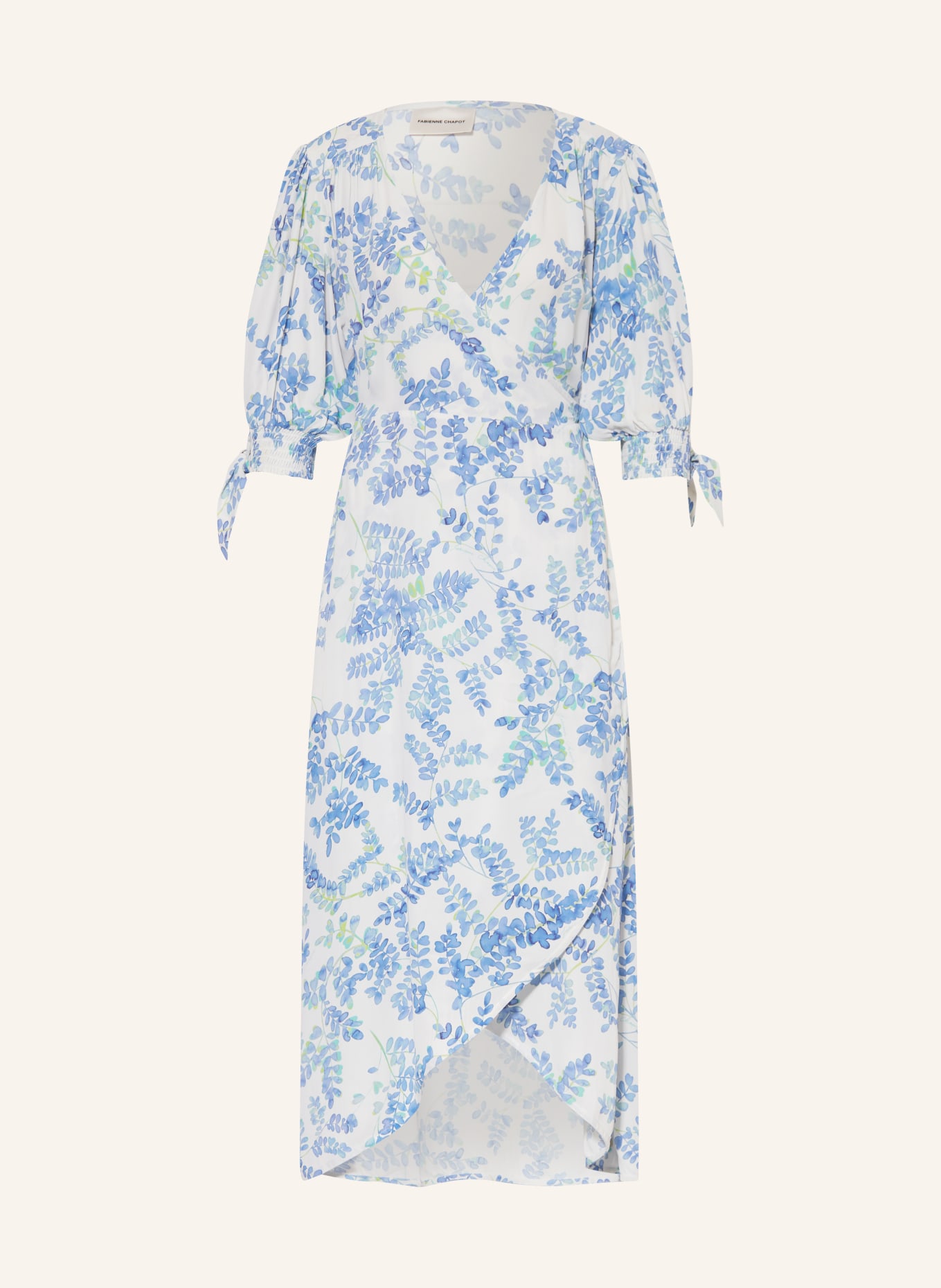 FABIENNE CHAPOT Wrap dress HANNAH, Color: WHITE/ BLUE (Image 1)