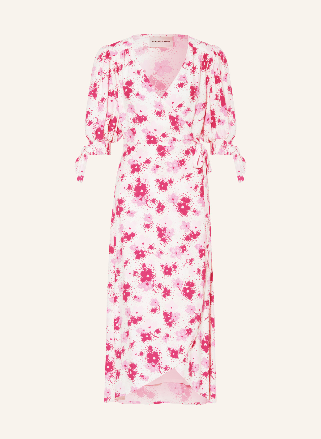 FABIENNE CHAPOT Wrap dress HANNAH, Color: PINK/ PINK/ WHITE (Image 1)