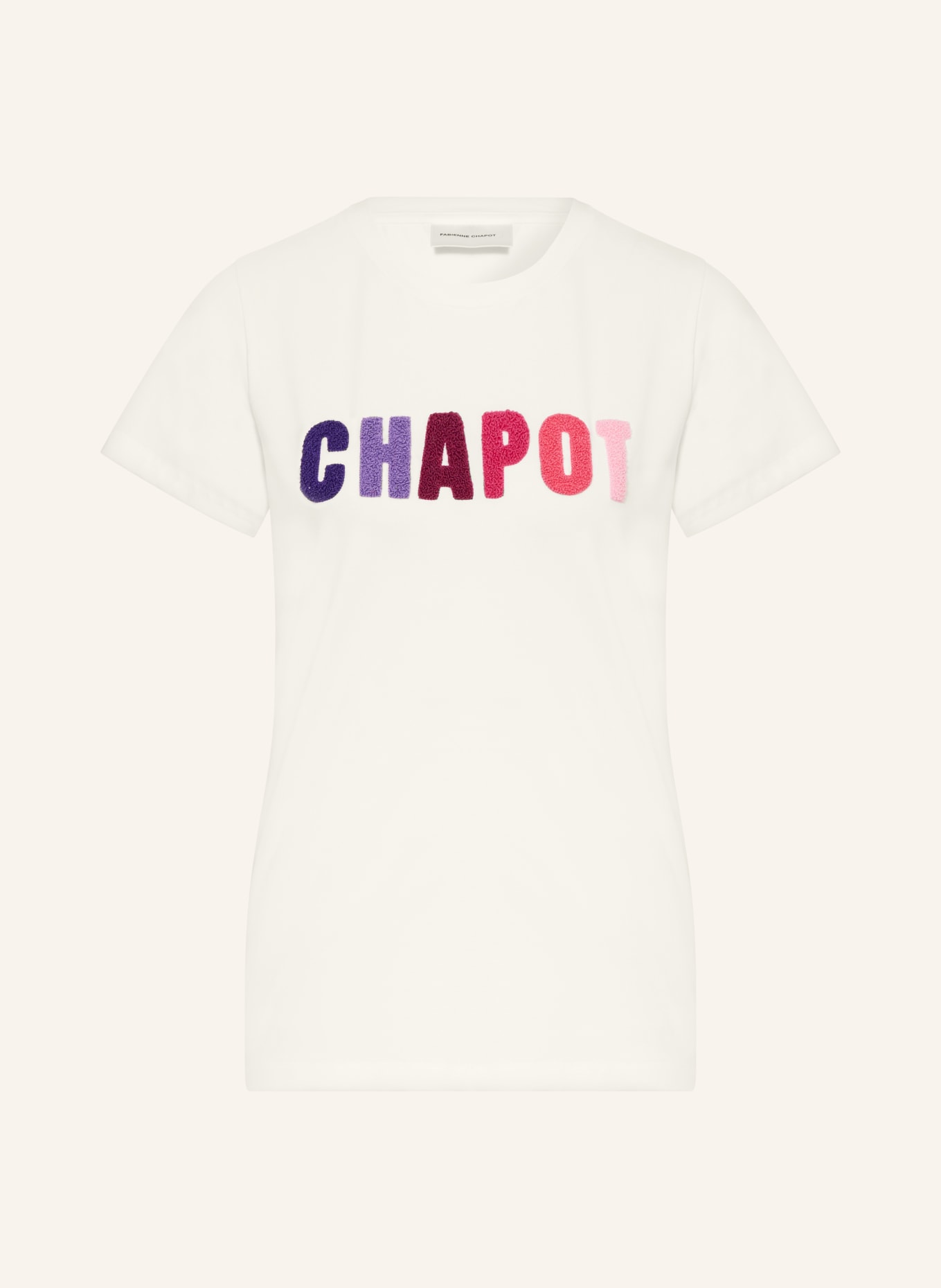 FABIENNE CHAPOT T-shirt TERRY, Color: WHITE/ PINK/ PURPLE (Image 1)