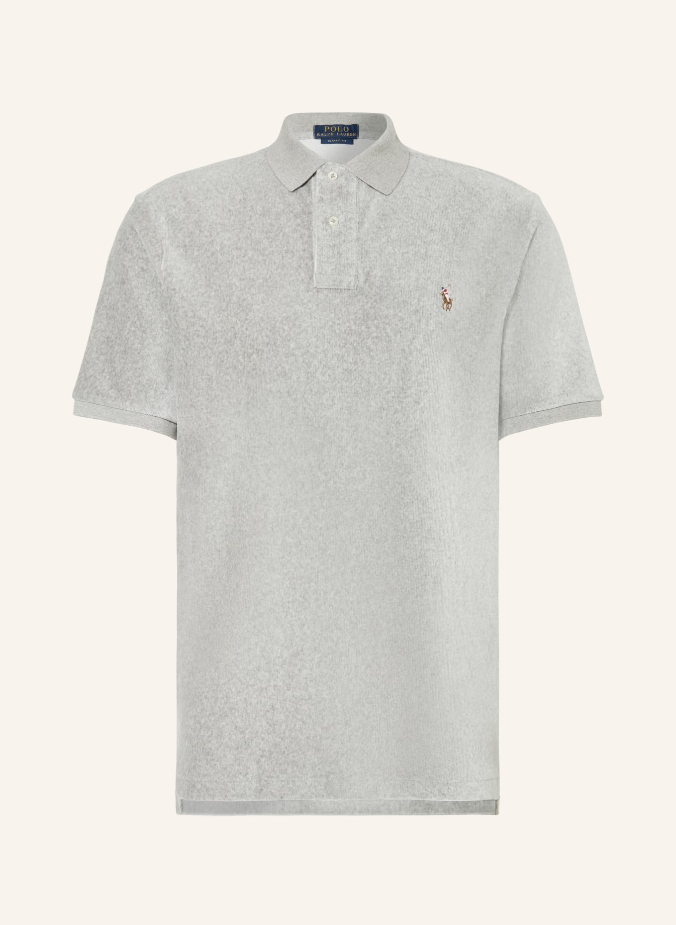 POLO RALPH LAUREN Cord-Poloshirt Classic Fit, Farbe: GRAU (Bild 1)