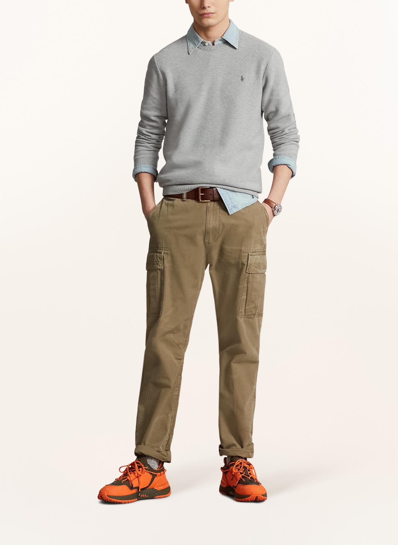 POLO RALPH LAUREN Pullover: HELLGRAU