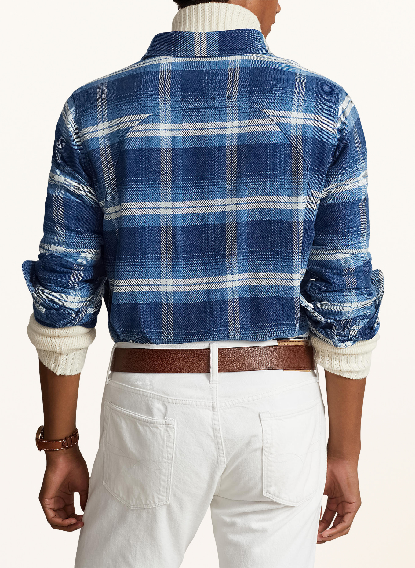 POLO RALPH LAUREN Hemd Classic Fit, Farbe: WEISS/ BLAU/ DUNKELBLAU (Bild 3)