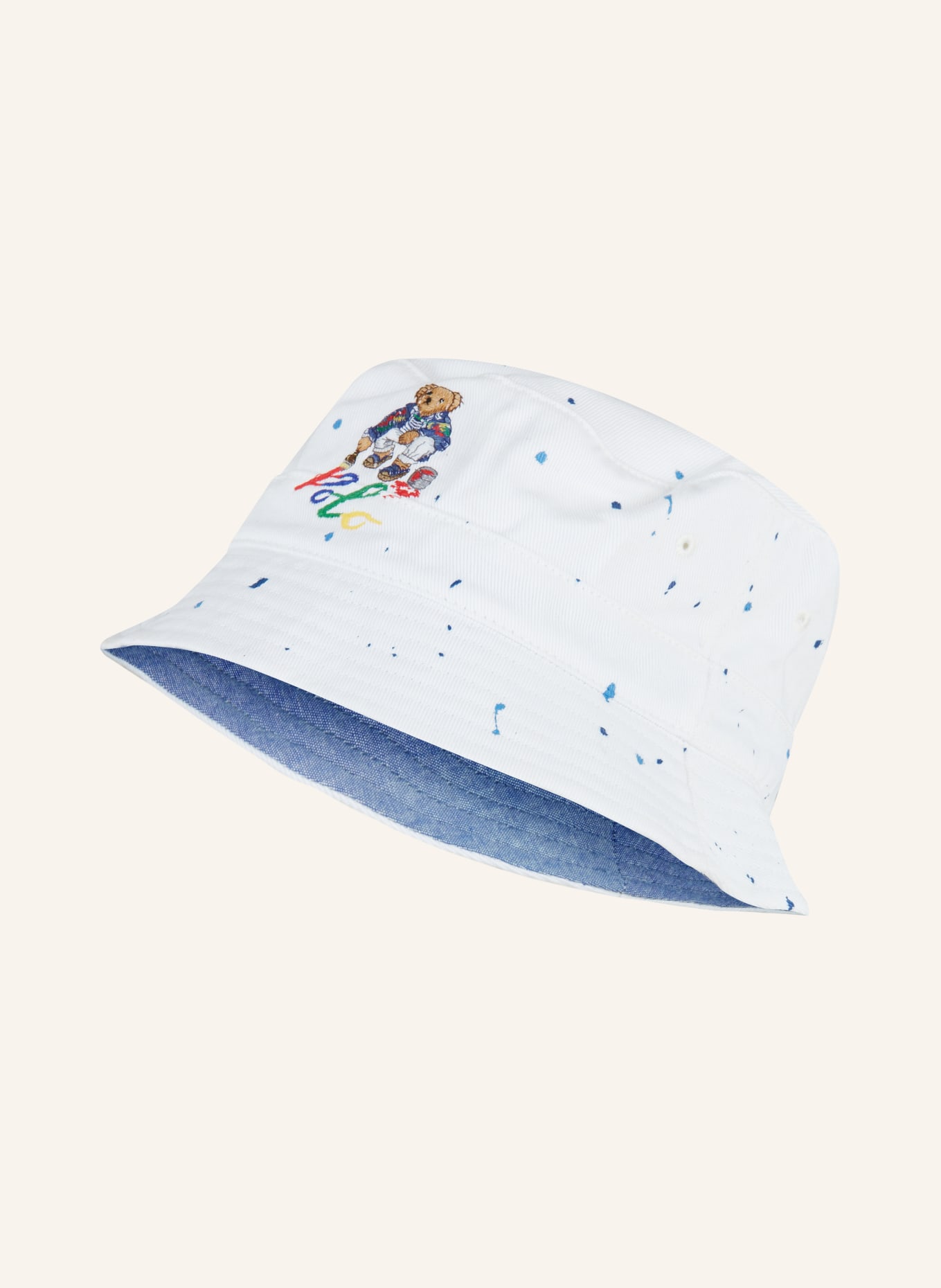 POLO RALPH LAUREN Bucket hat in white/ blue/ red