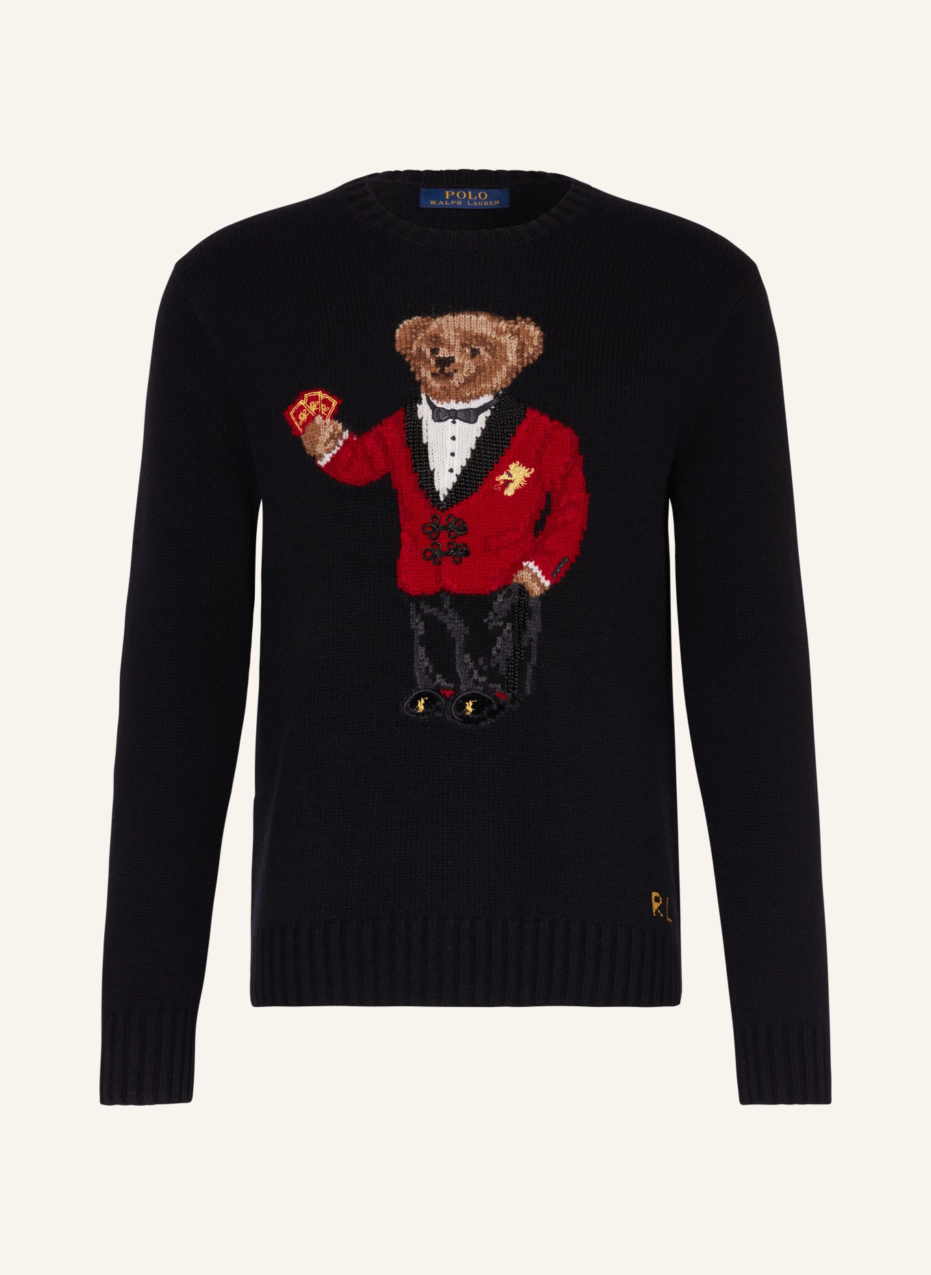POLO RALPH LAUREN Sweater, Color: BLACK/ RED/ COGNAC (Image 1)