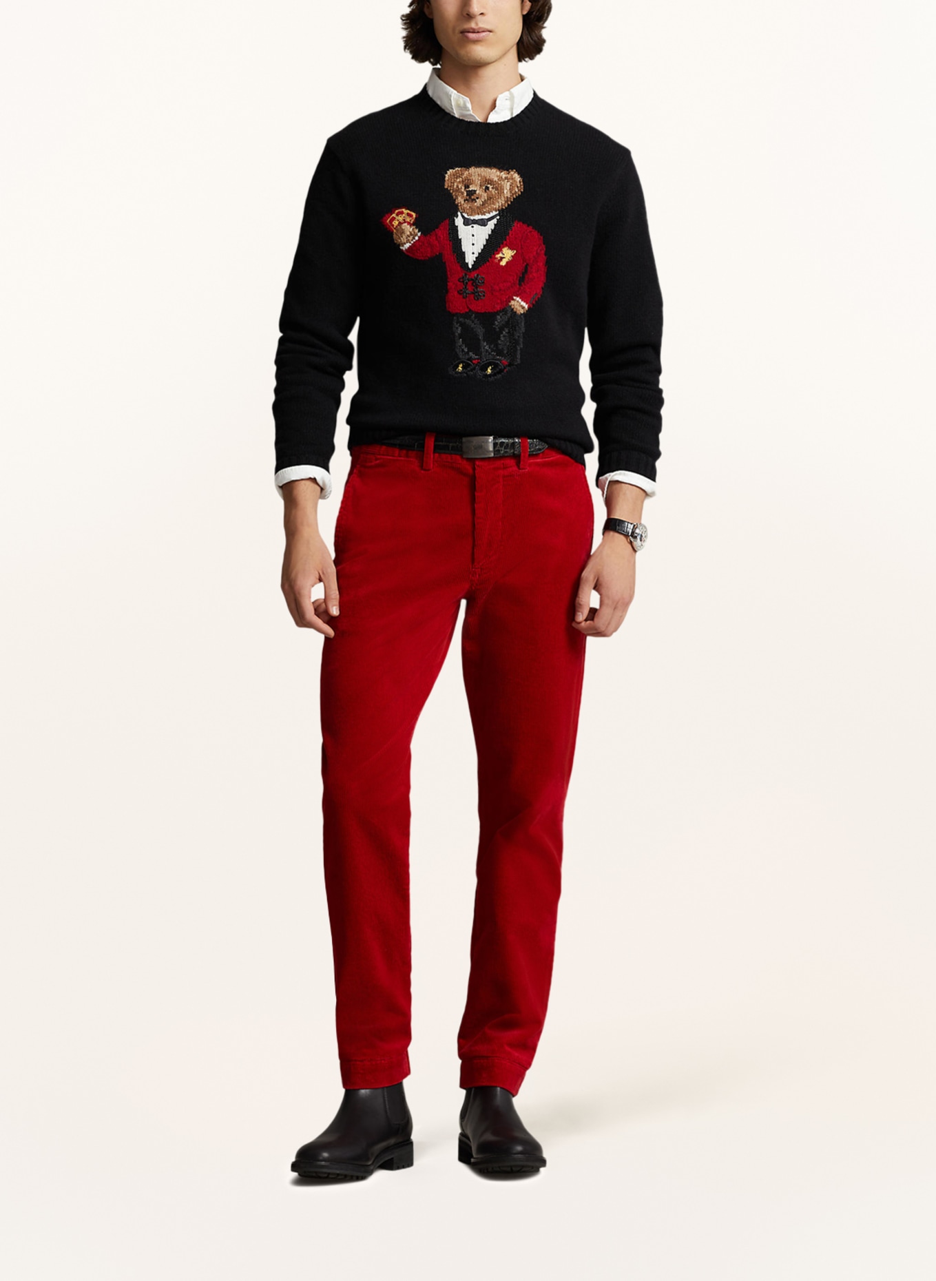 POLO RALPH LAUREN Sweater, Color: BLACK/ RED/ COGNAC (Image 2)