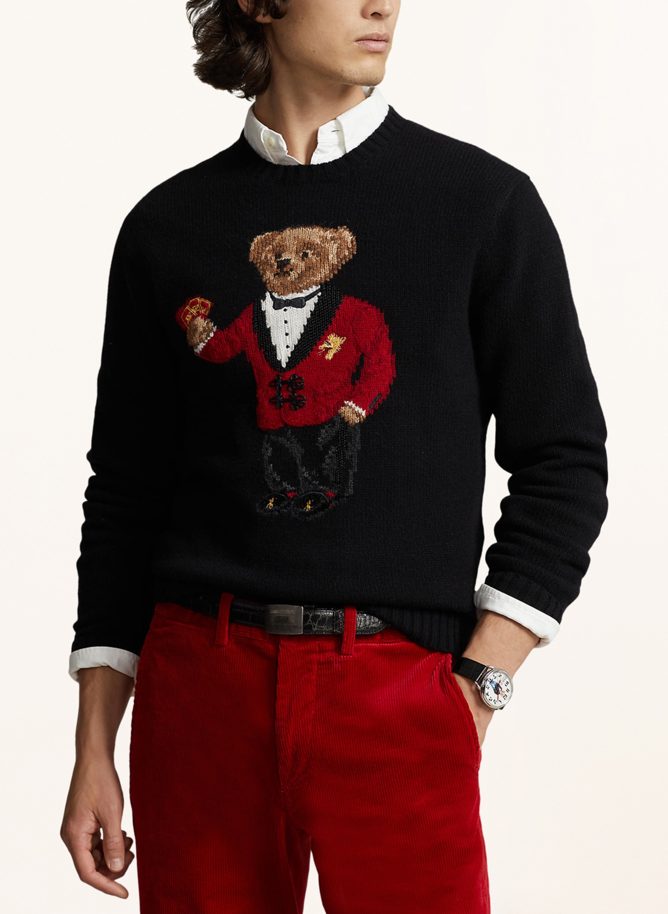 POLO RALPH LAUREN Sweater, Color: BLACK/ RED/ COGNAC (Image 4)