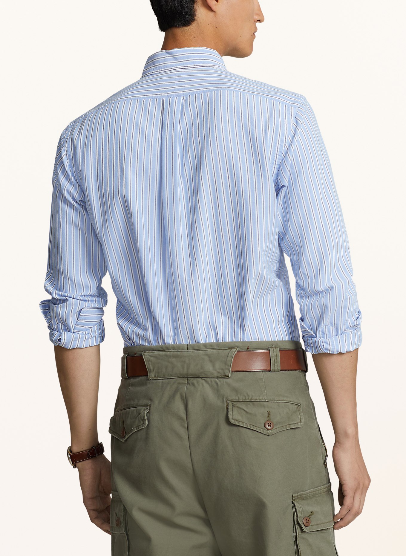 POLO RALPH LAUREN Oxfordhemd Custom Fit, Farbe: HELLBLAU/ GRAU/ WEISS (Bild 3)