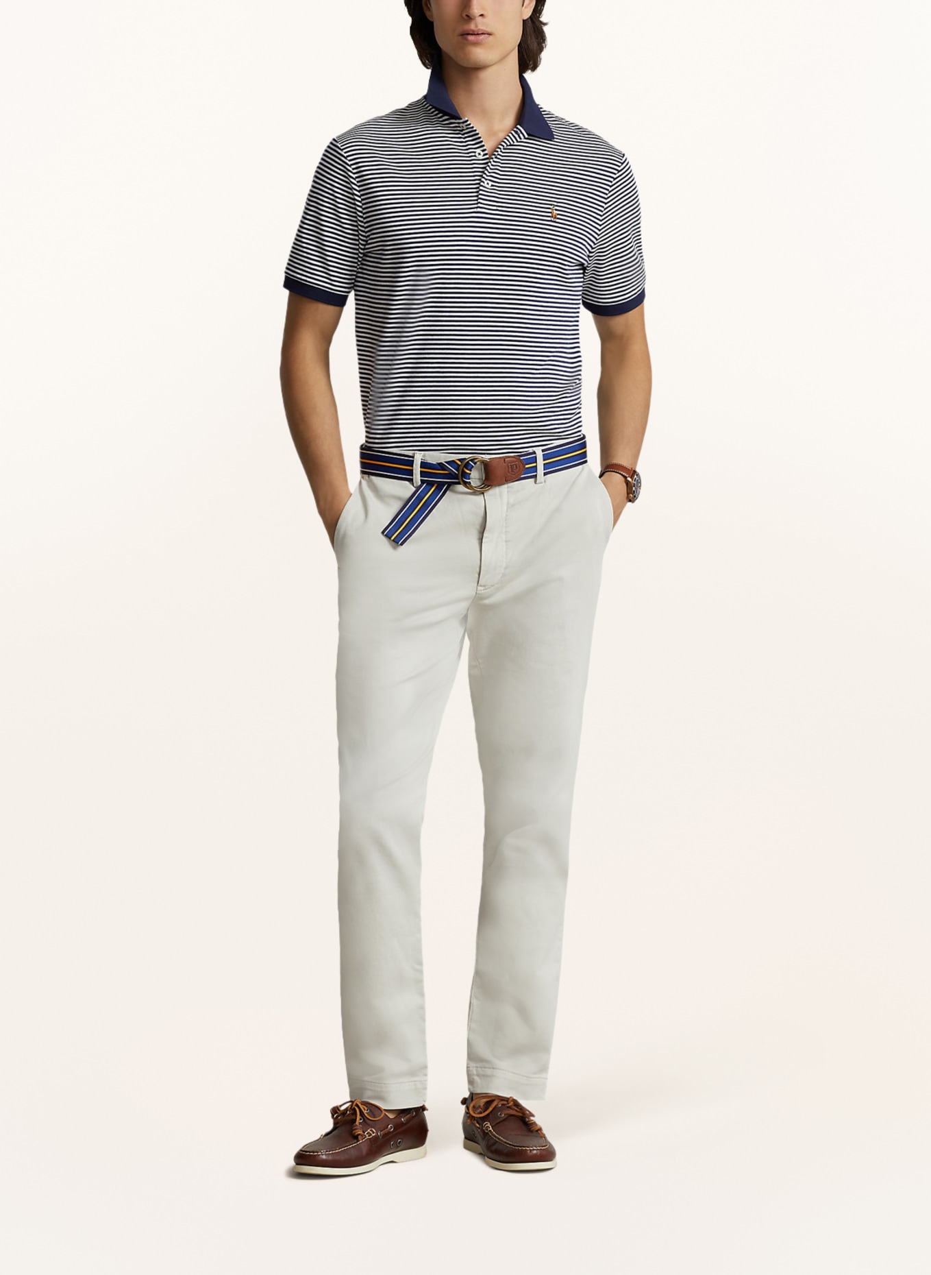 POLO RALPH LAUREN Knitted polo shirt, Color: DARK BLUE/ WHITE (Image 2)