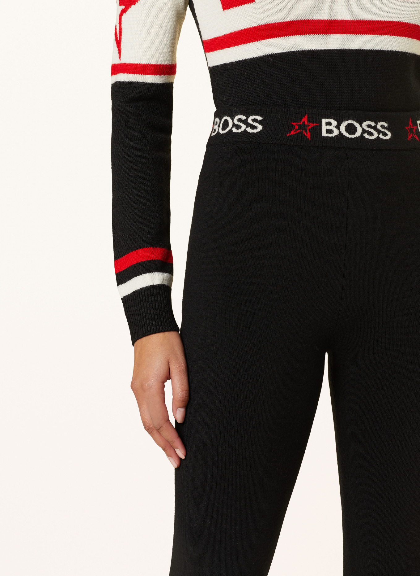 BOSS Long underwwear made of merino wool in black