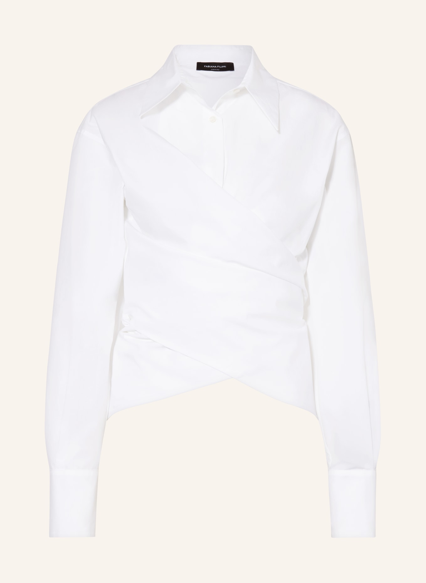 FABIANA FILIPPI Wrap blouse, Color: WHITE (Image 1)