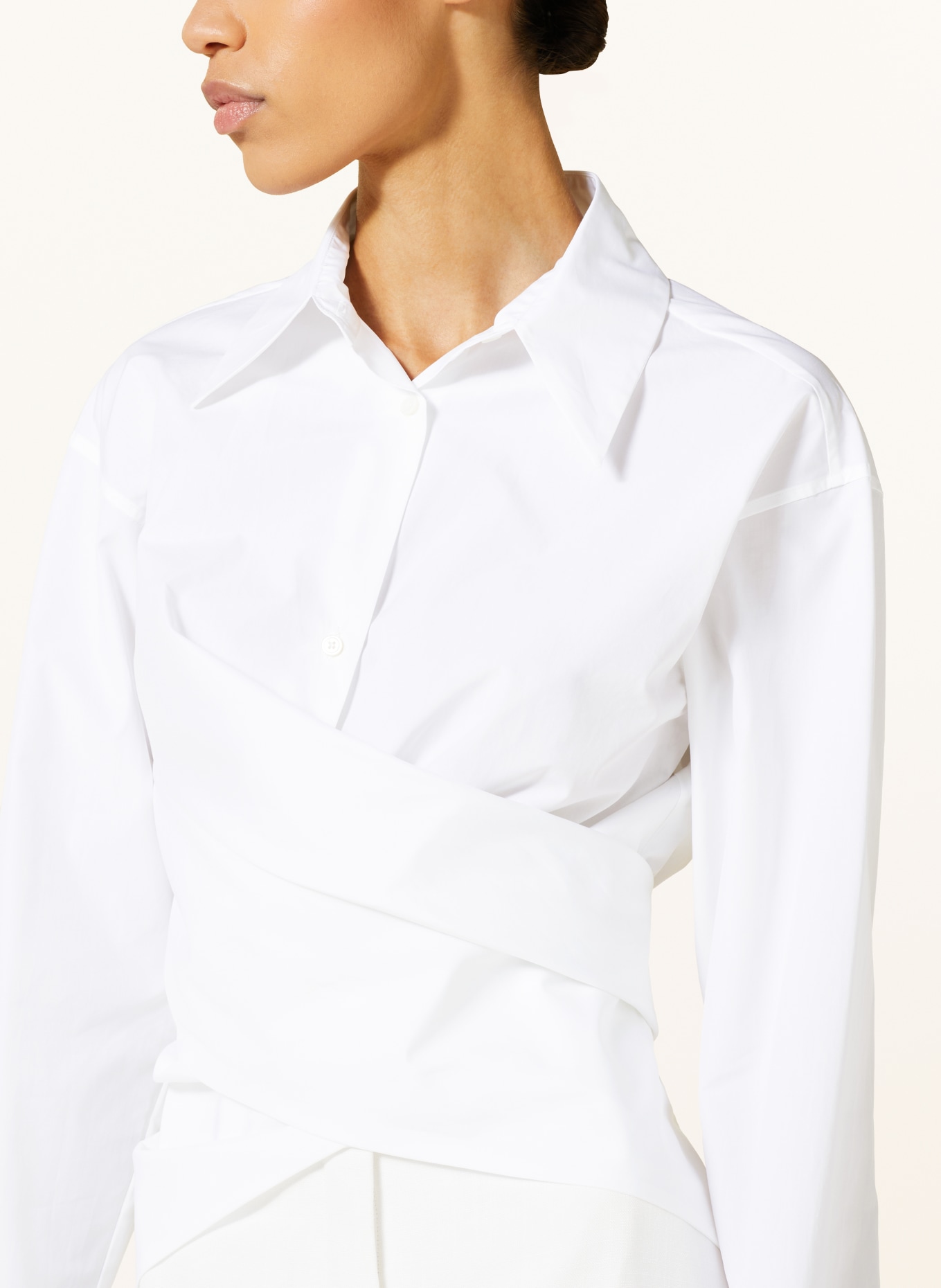 FABIANA FILIPPI Wrap blouse, Color: WHITE (Image 4)