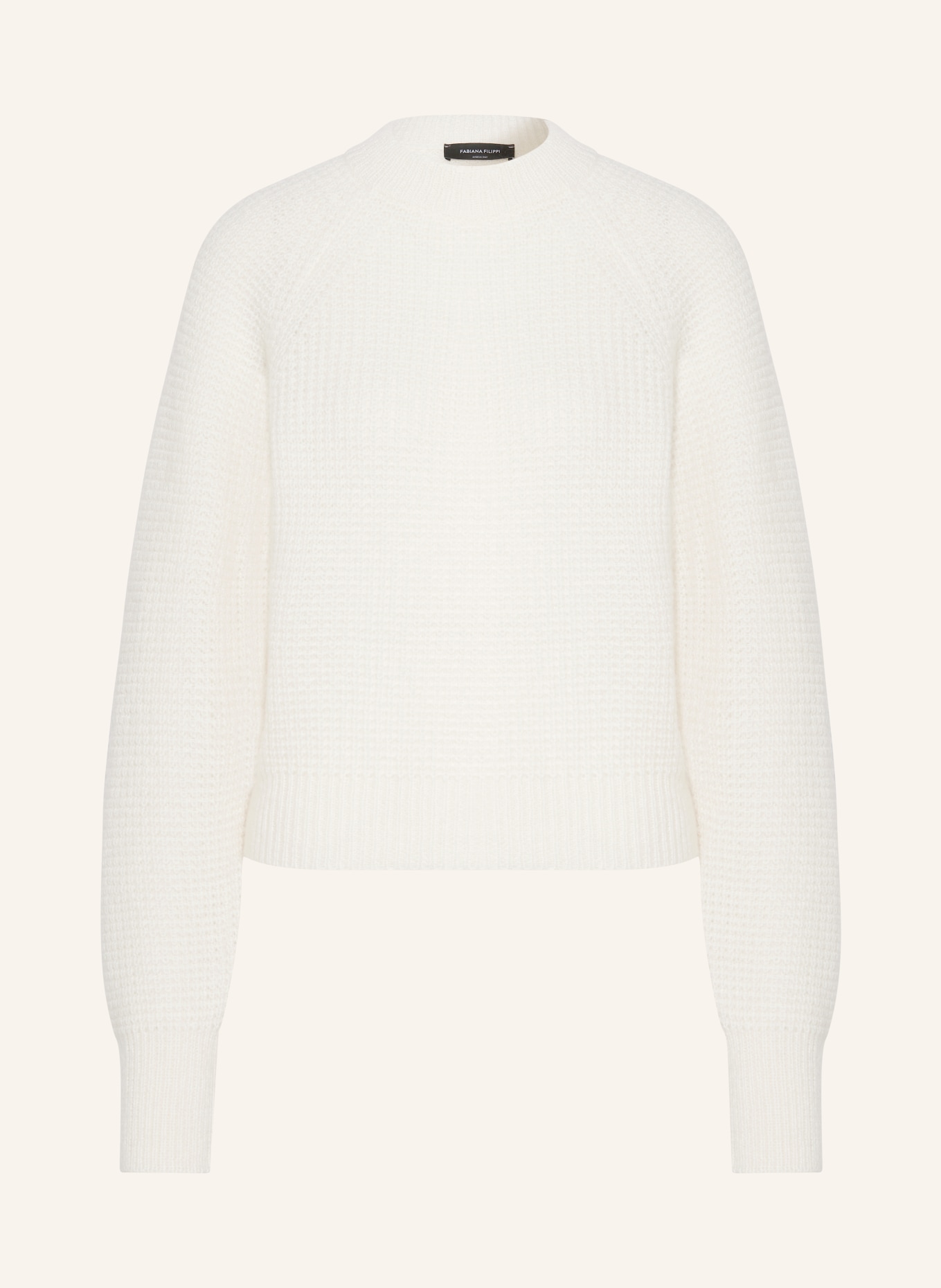 FABIANA FILIPPI Sweter z dodatkiem moheru, Kolor: BIAŁY (Obrazek 1)
