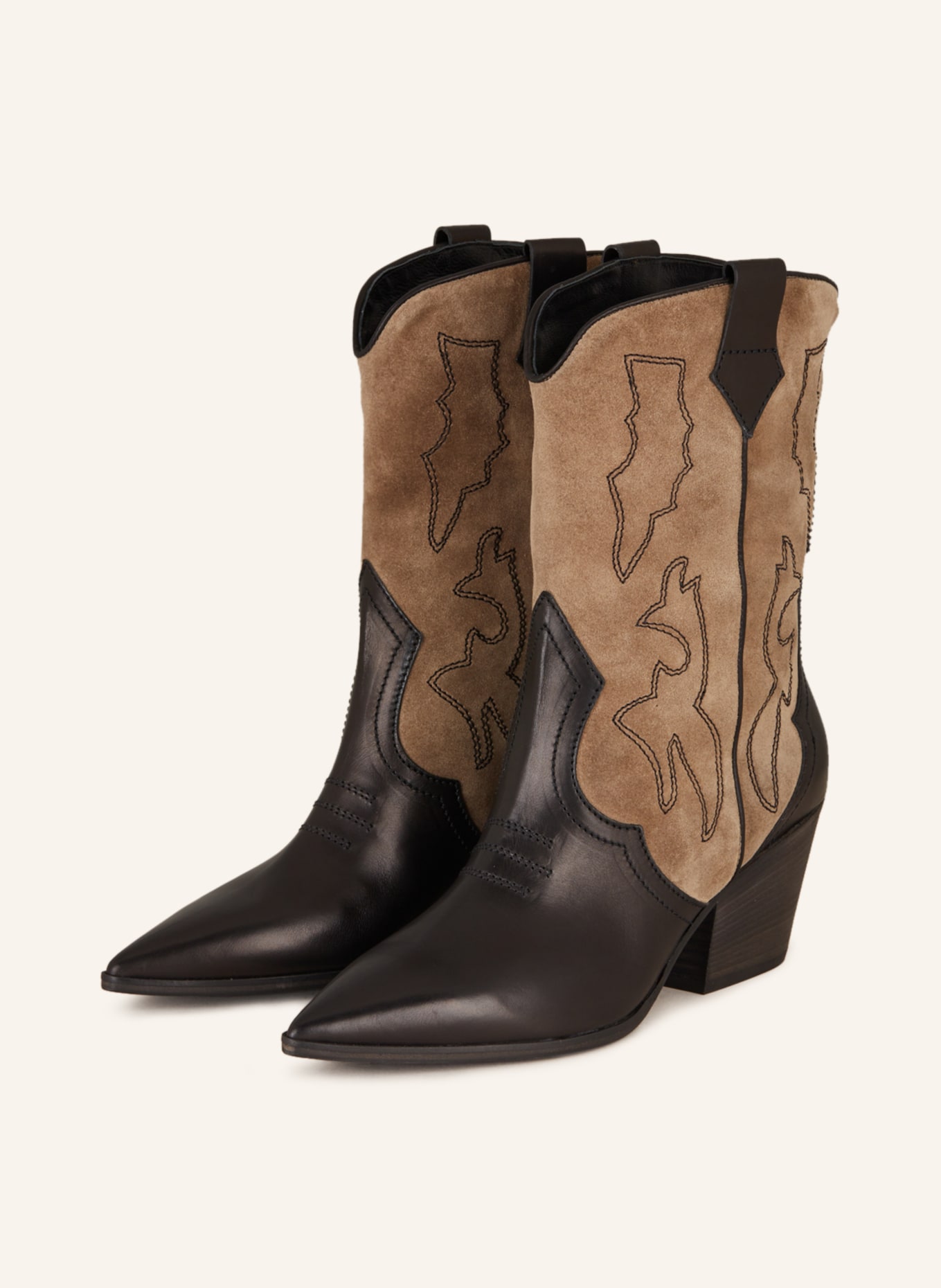 KENNEL & SCHMENGER Cowboy boots, Color: BLACK/ GRAY (Image 1)