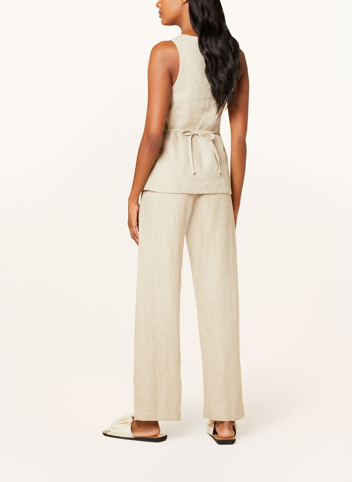 FAITHFULL THE BRAND Linen trousers ISOTTA, Color: BEIGE (Image 3)