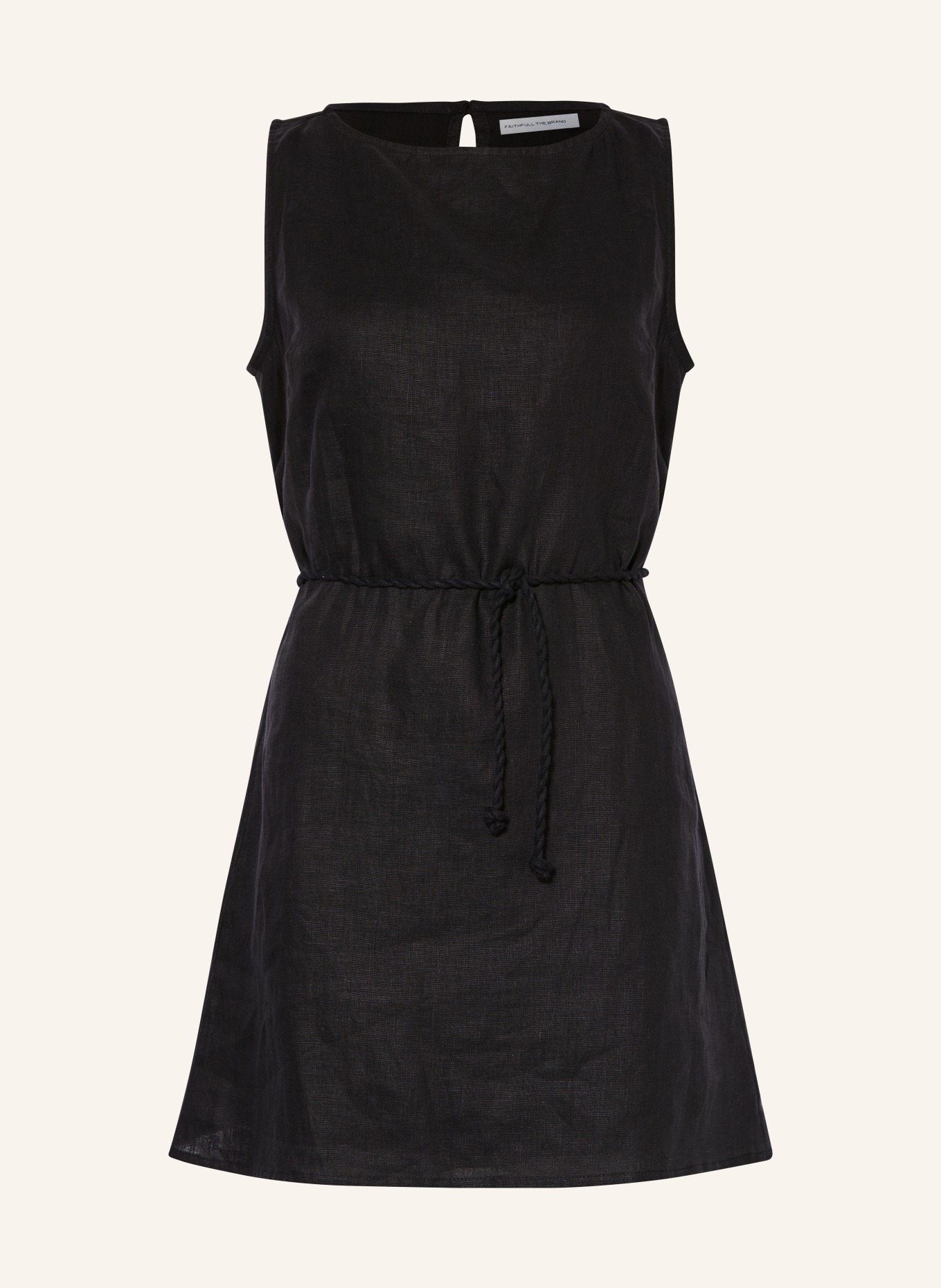 FAITHFULL THE BRAND Linen dress LUI, Color: BLACK (Image 1)