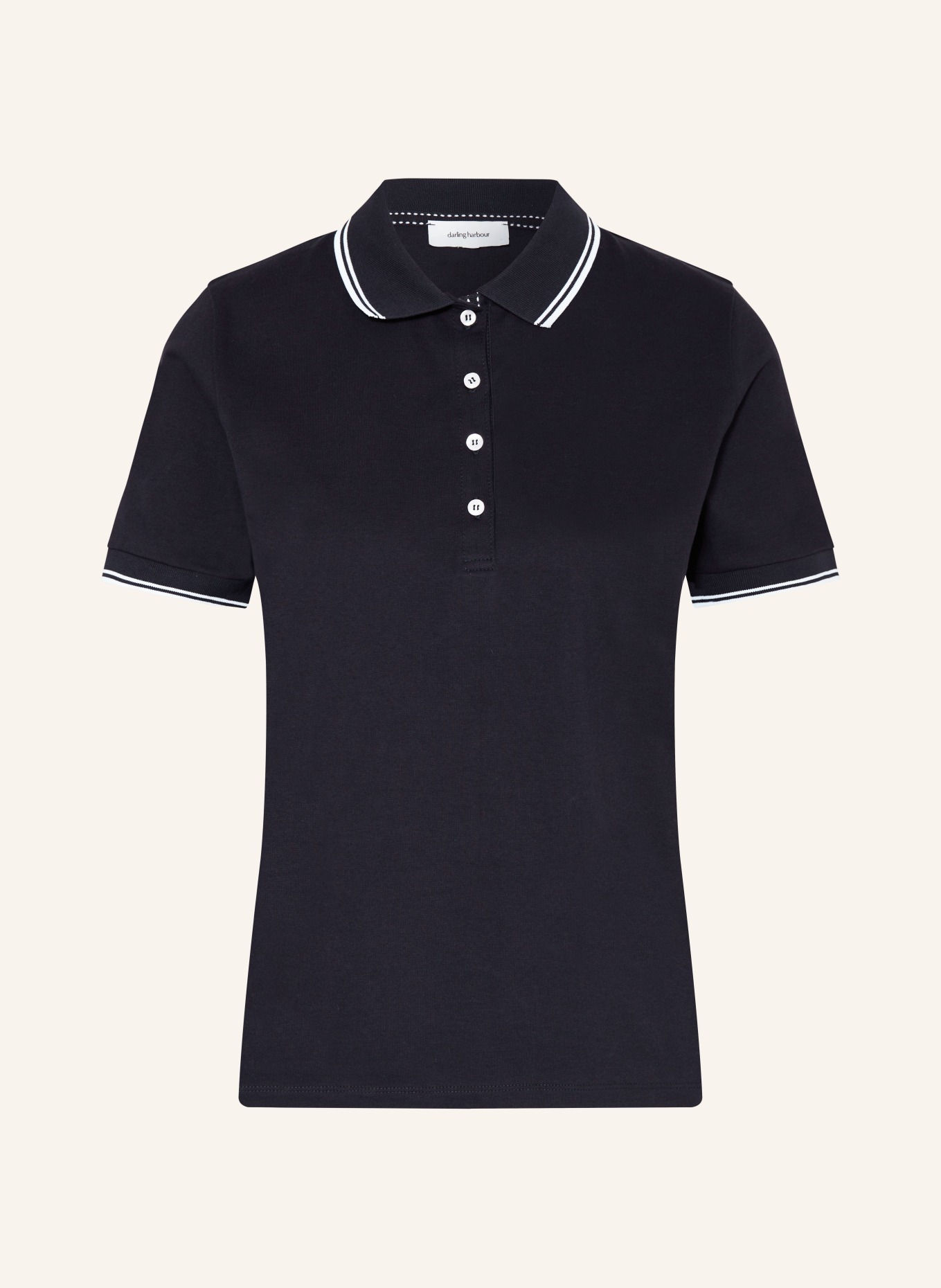 darling harbour Pique polo shirt, Color: MARINE/WEISS (Image 1)