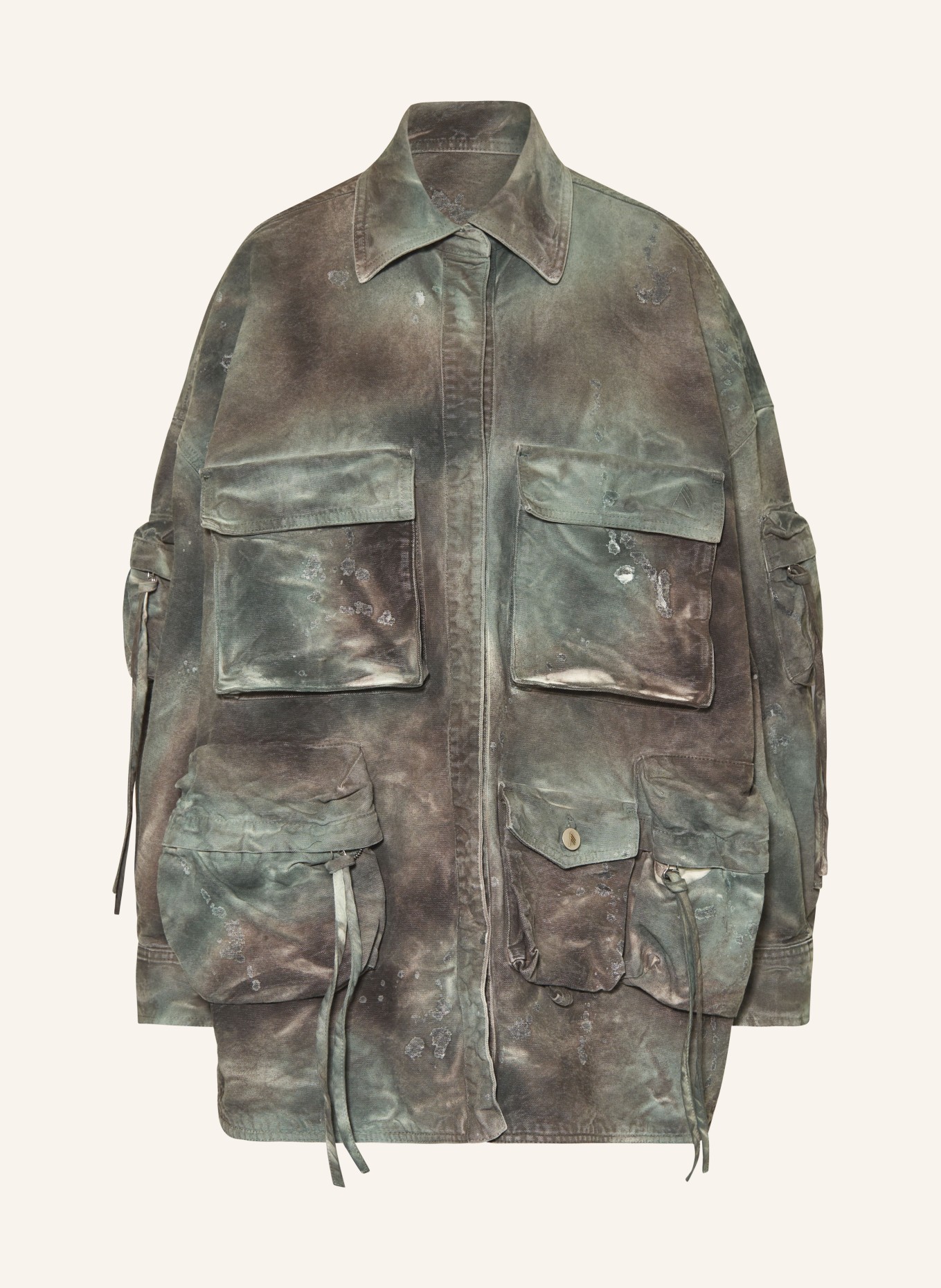 THE ATTICO Oversized jacket FERN, Color: GREEN/ BROWN (Image 1)