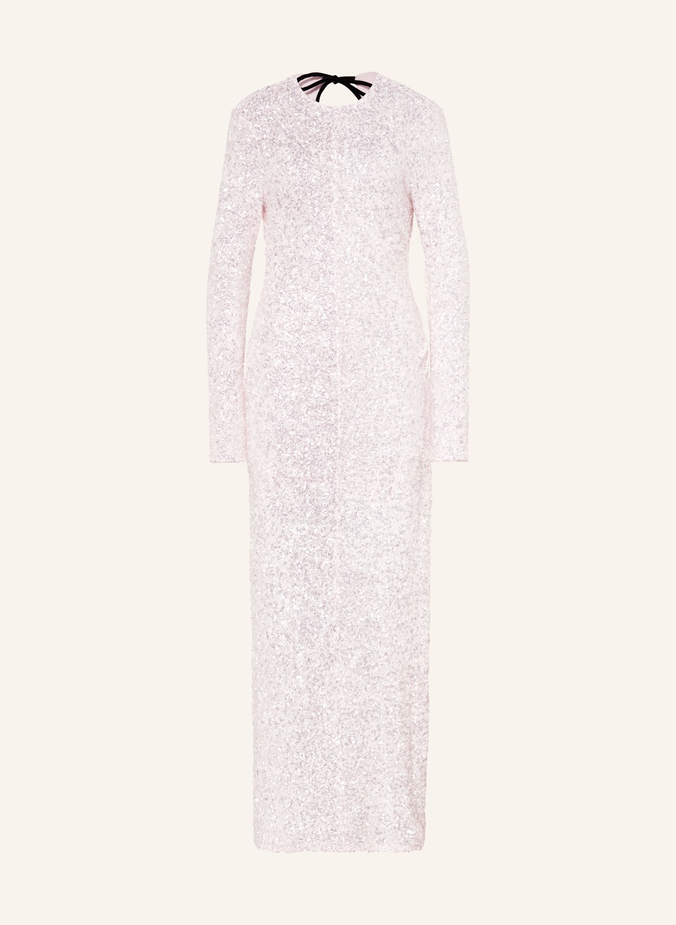 GANNI Mesh dress with sequins and cut-out, Color: LIGHT PINK (Image 1)