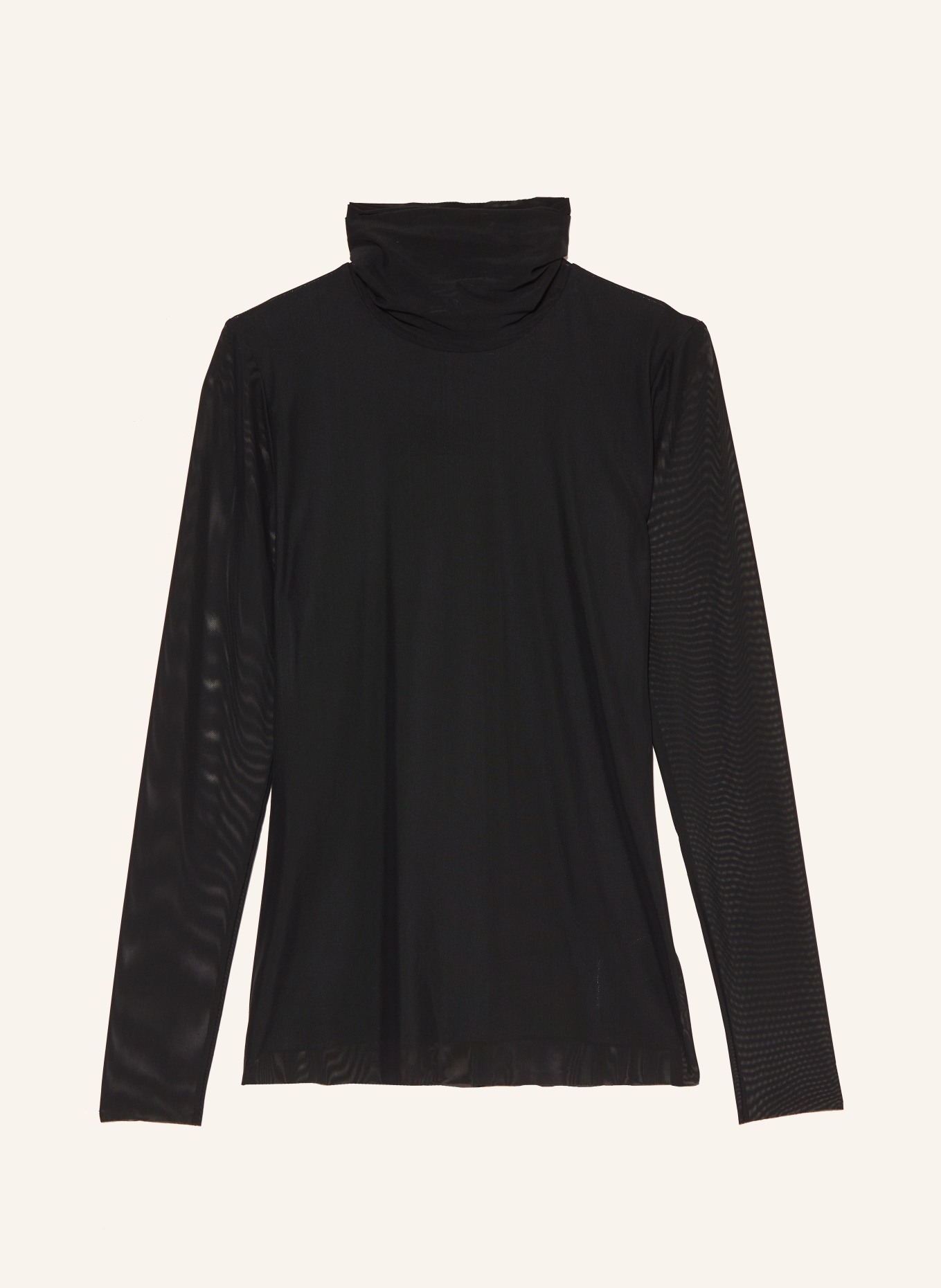 GANNI Turtleneck shirt made of mesh, Color: BLACK (Image 1)