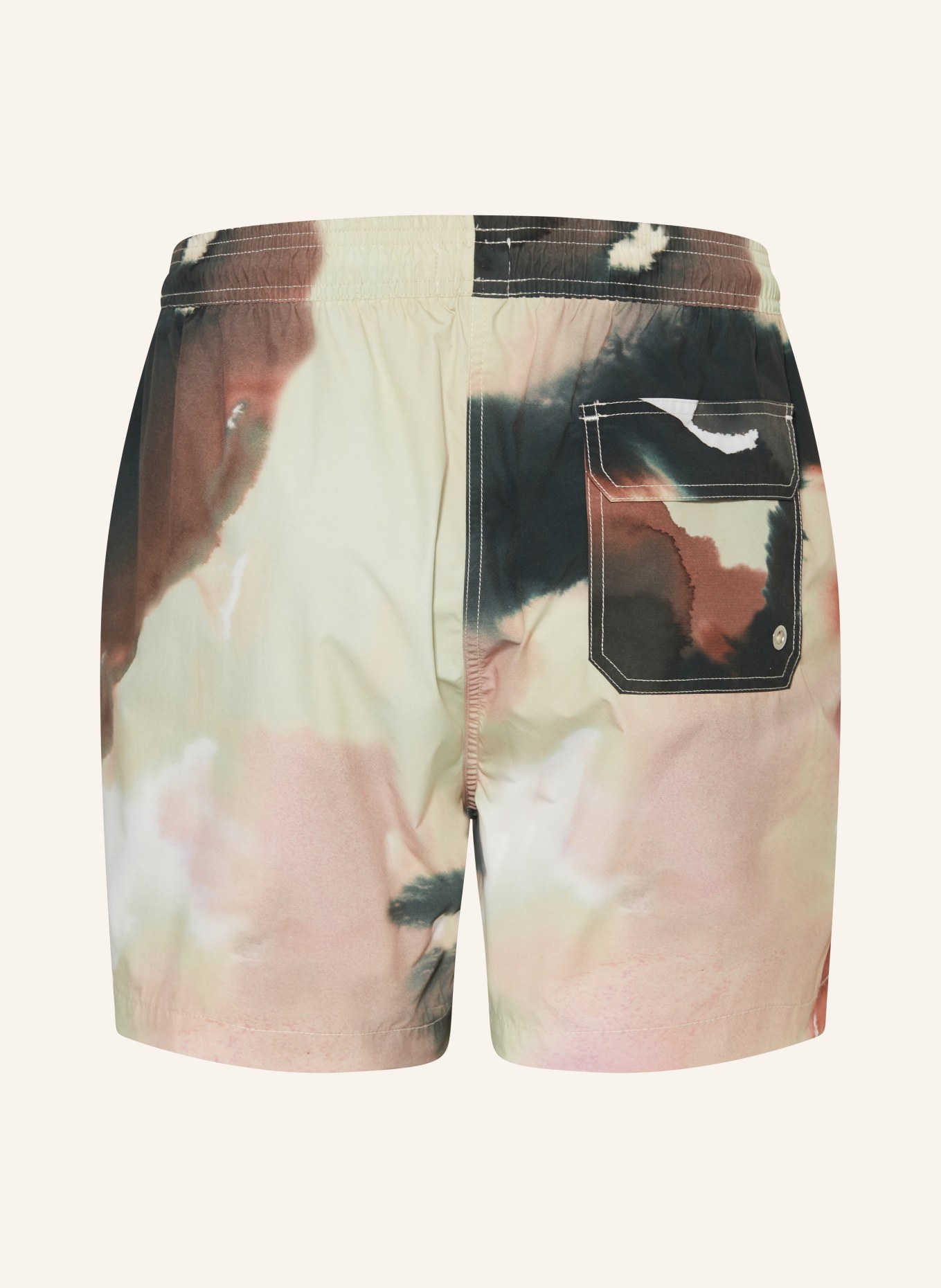 CLOSED Swim shorts, Color: DARK GREEN/ BROWN/ LIGHT YELLOW (Image 2)