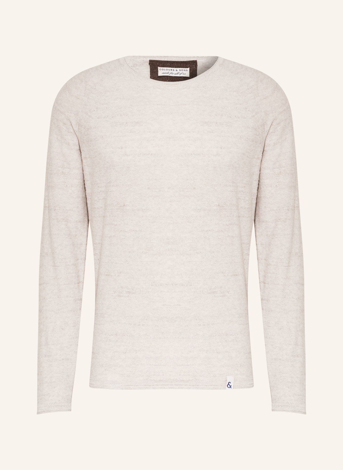 COLOURS & SONS Sweater, Color: LIGHT BROWN (Image 1)