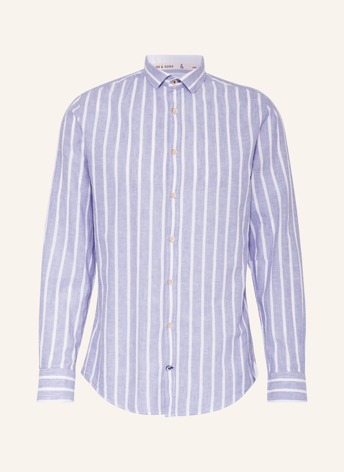 COLOURS & SONS Hemd Comfort Fit mit Leinen, Farbe: HELLBLAU (Bild 1)