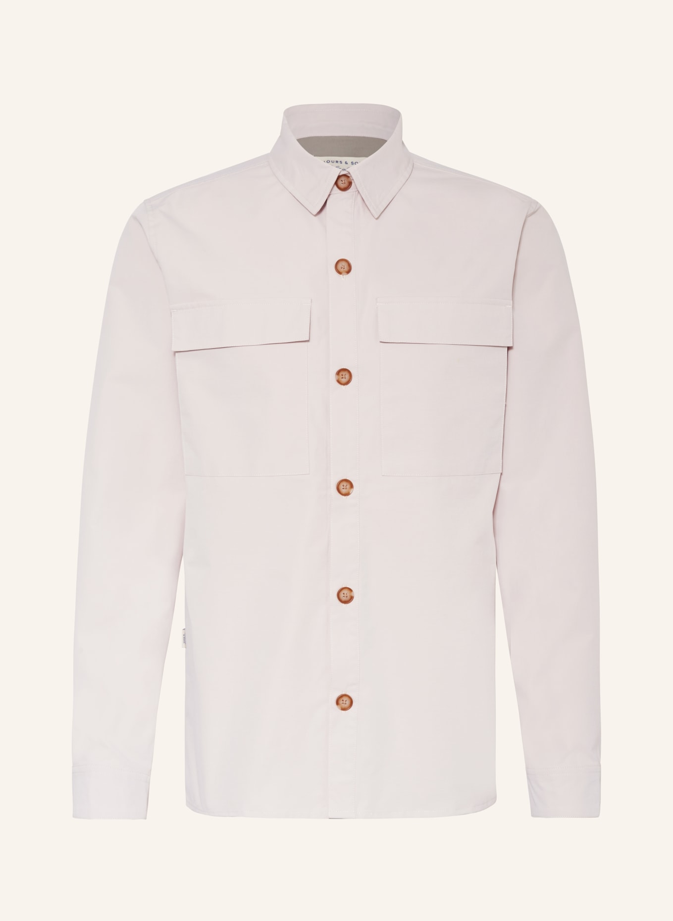 COLOURS & SONS Overshirt, Color: LIGHT BROWN (Image 1)