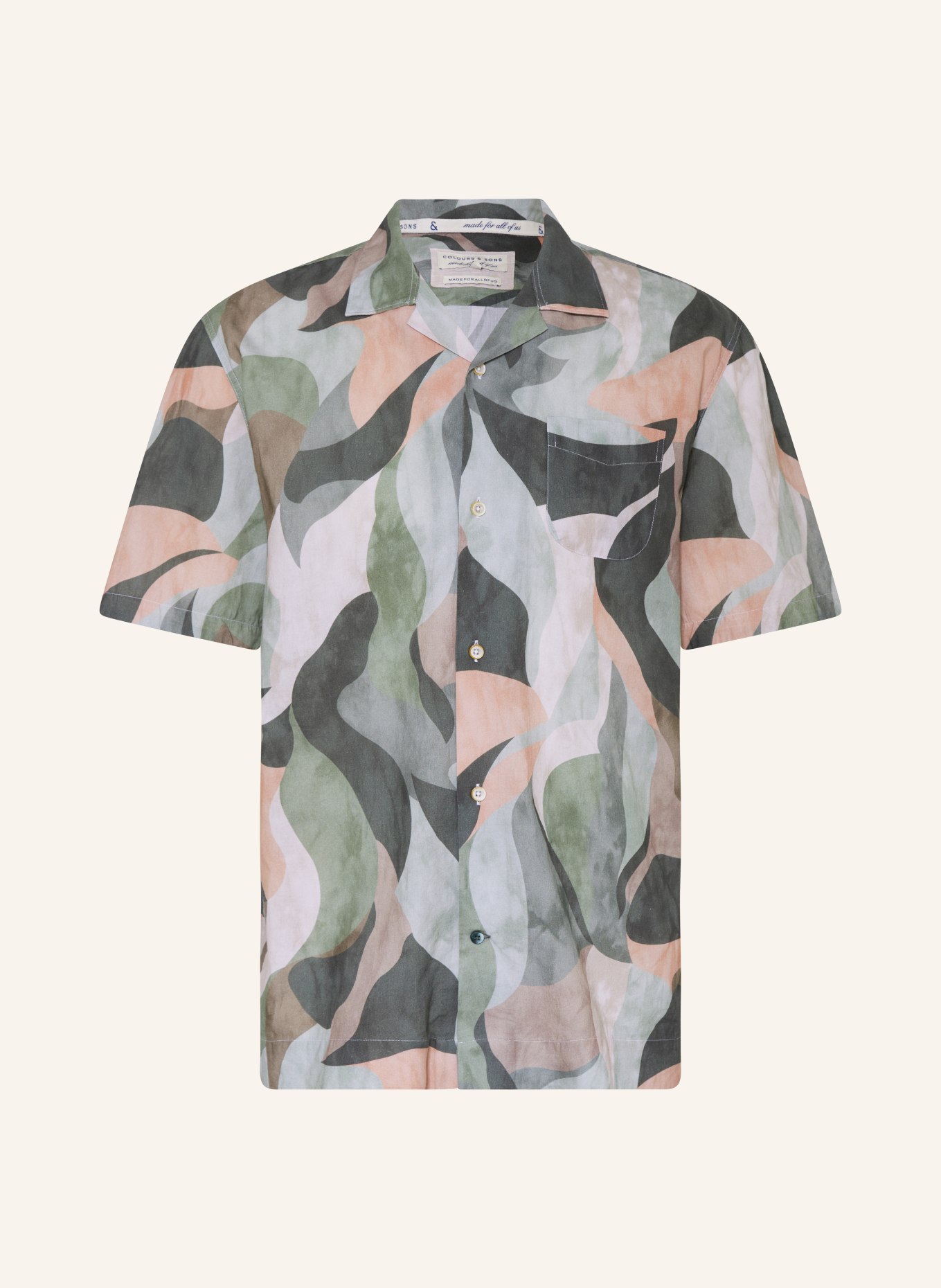 COLOURS & SONS Resorthemd Regular Fit, Farbe: GRÜN/ HELLGRÜN (Bild 1)