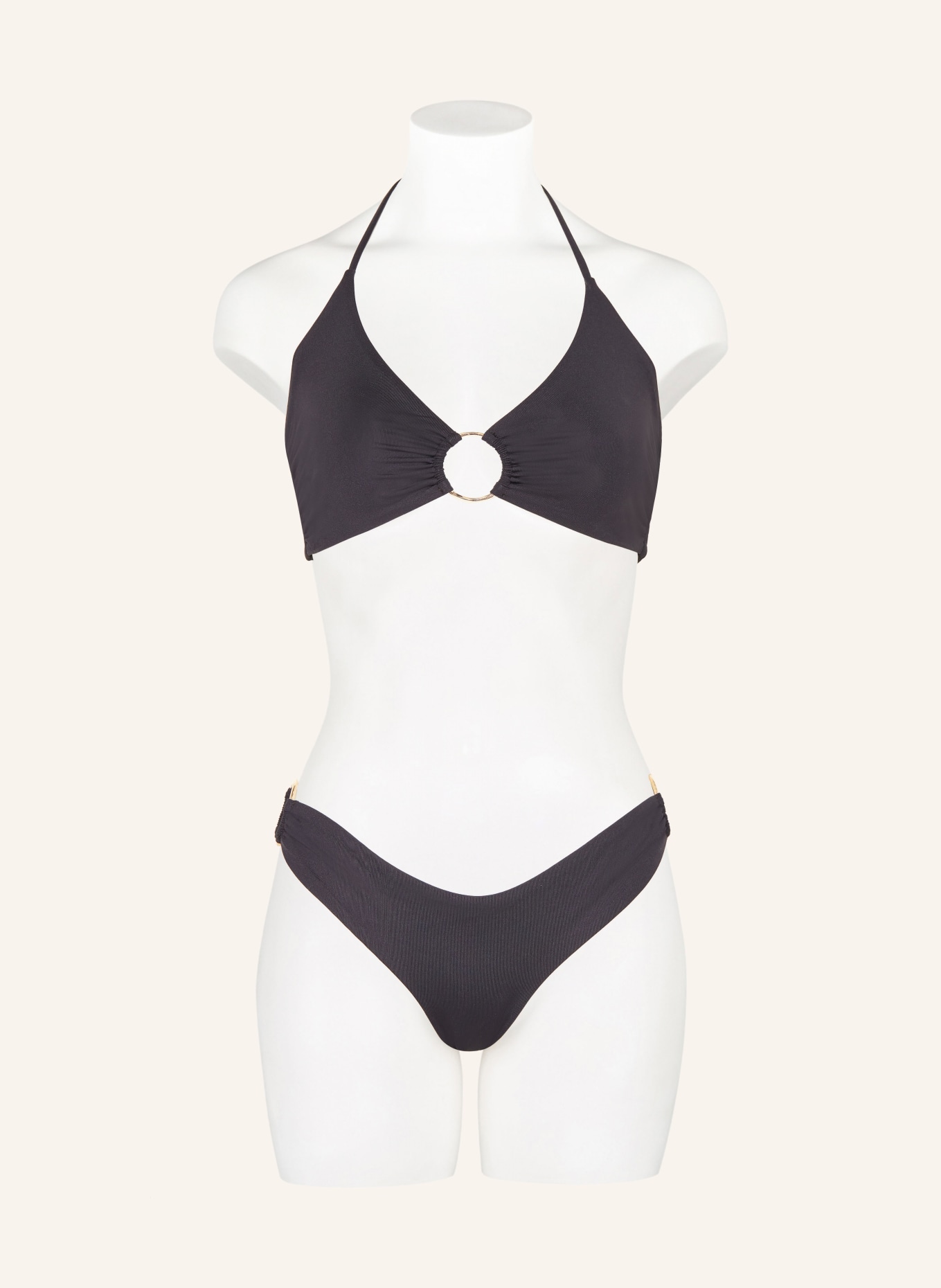 MELISSA ODABASH Halter neck bikini HAMBURG, Color: BLACK (Image 2)