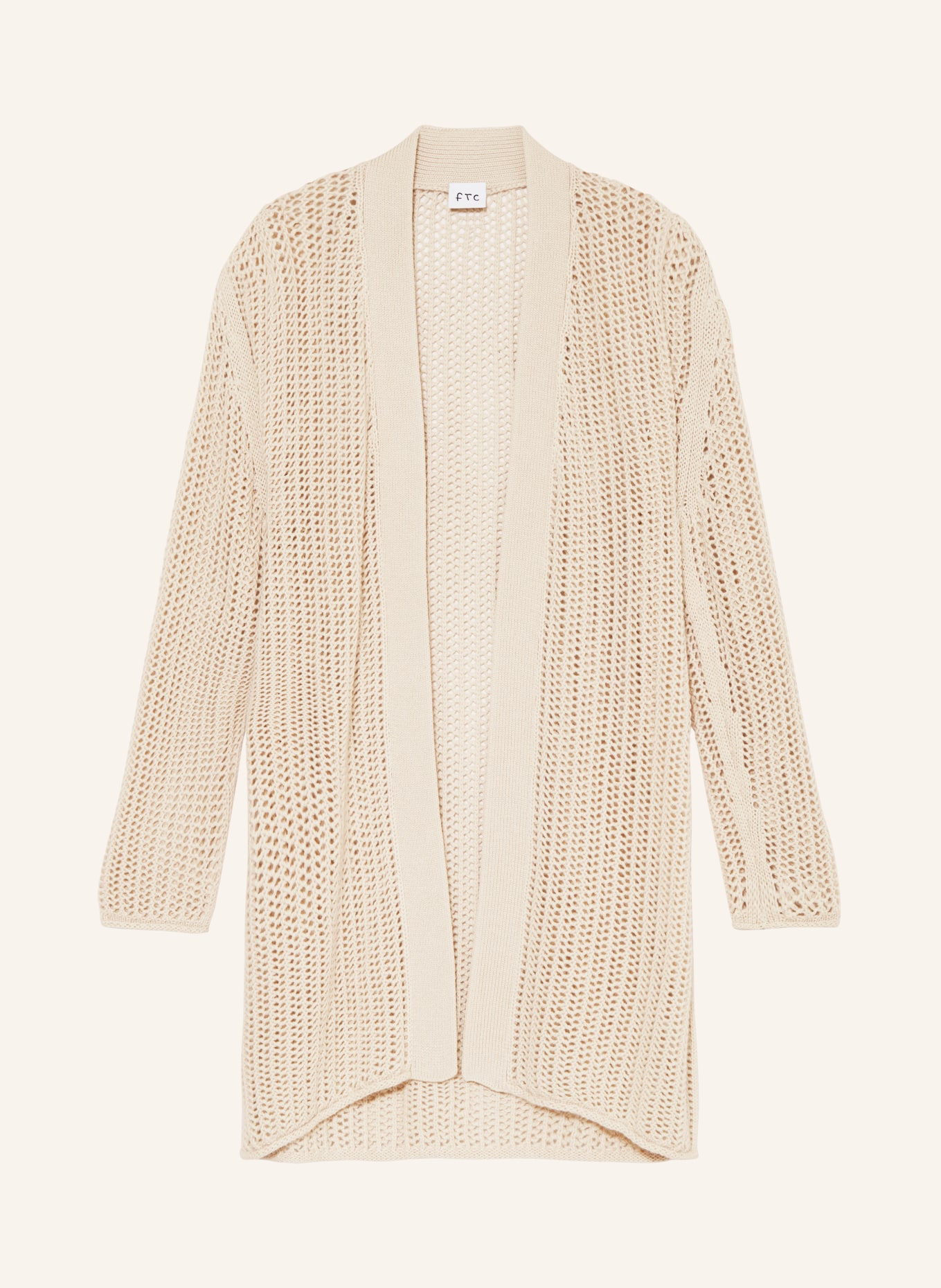 FTC CASHMERE Knit cardigan with cashmere, Color: LIGHT BROWN (Image 1)
