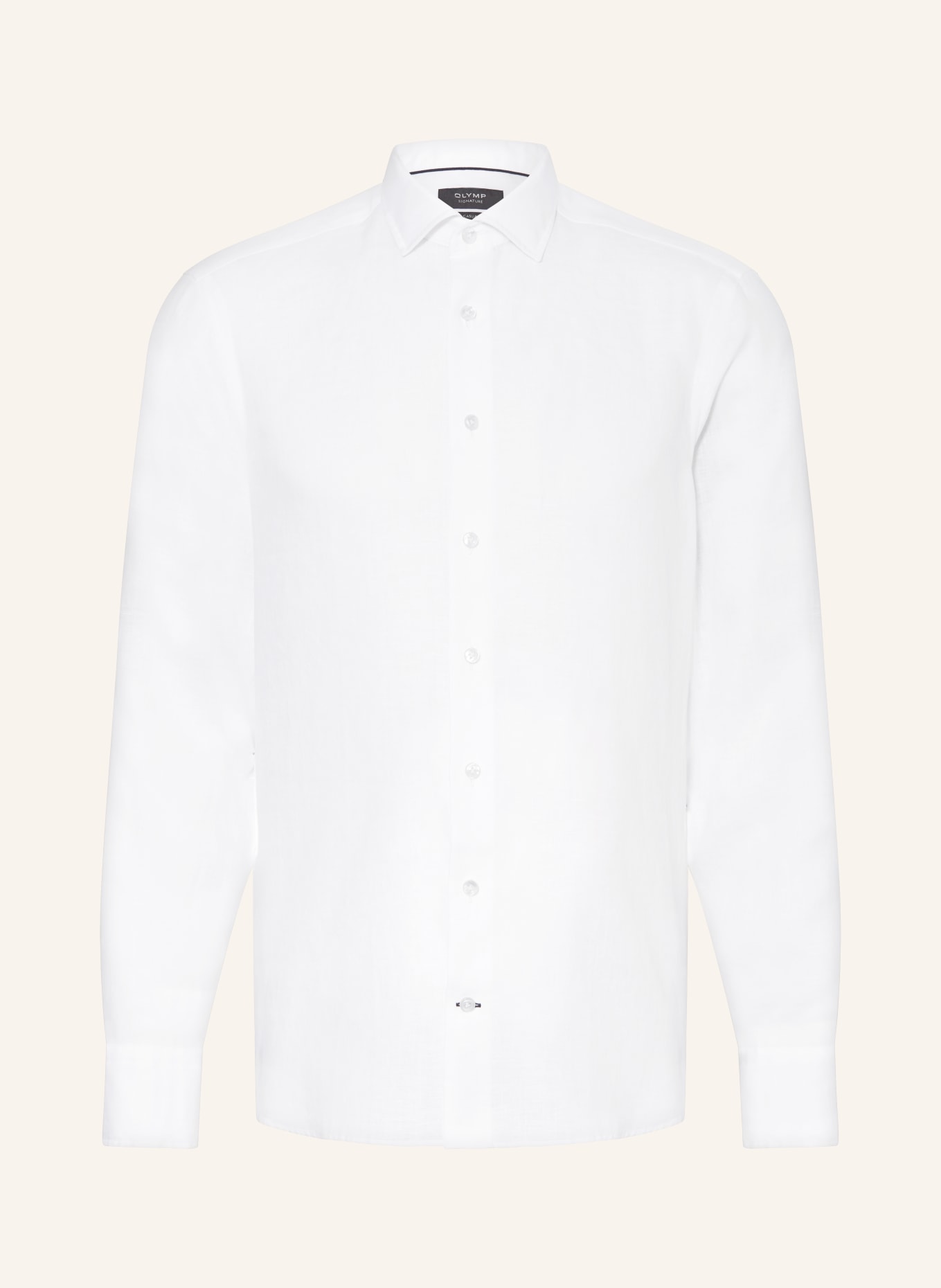 OLYMP SIGNATURE Lněná košile Tailored Fit, Barva: BÍLÁ (Obrázek 1)