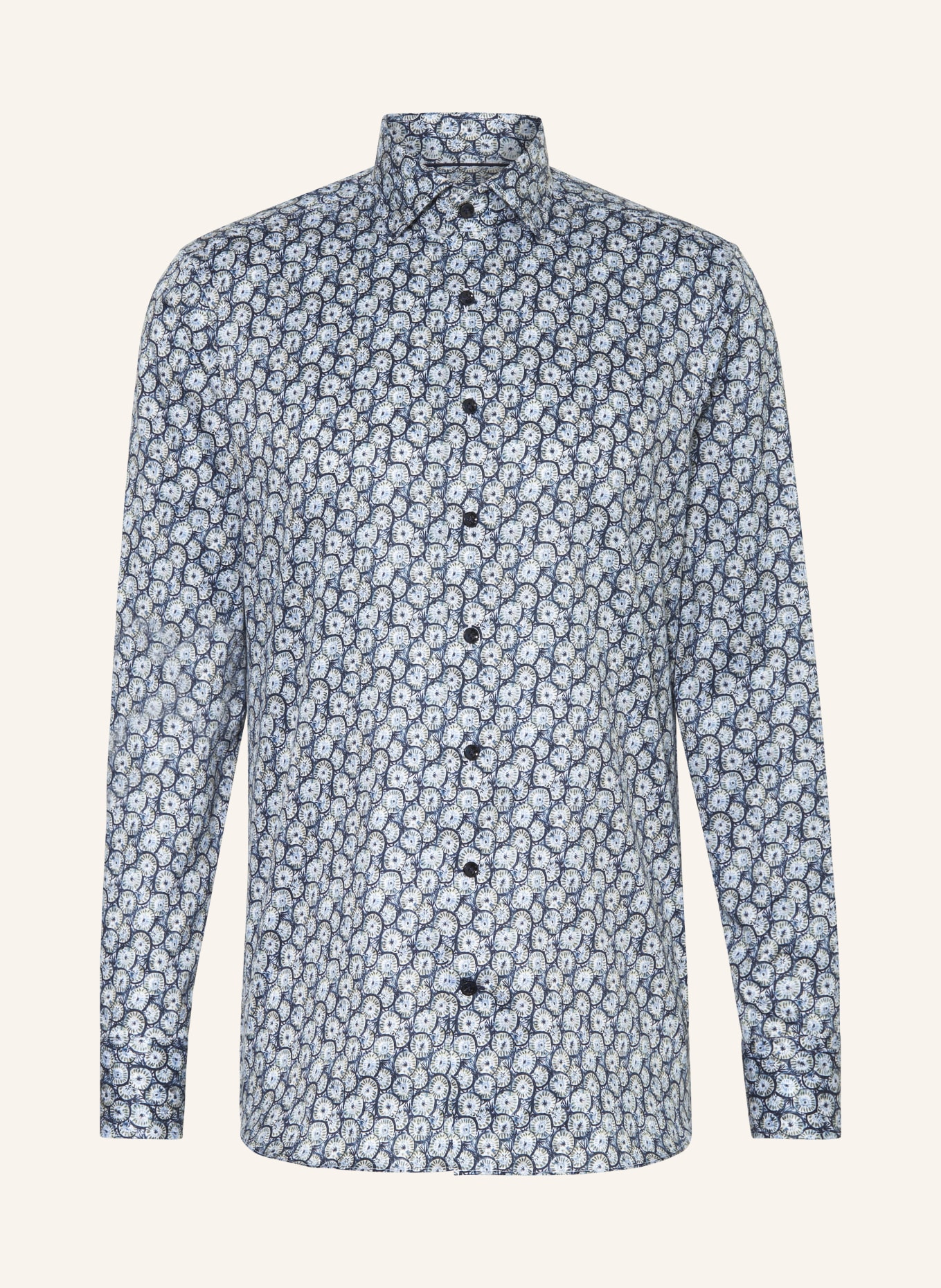 OLYMP SIGNATURE Hemd tailored fit, Farbe: OLIV/ BLAU/ WEISS (Bild 1)