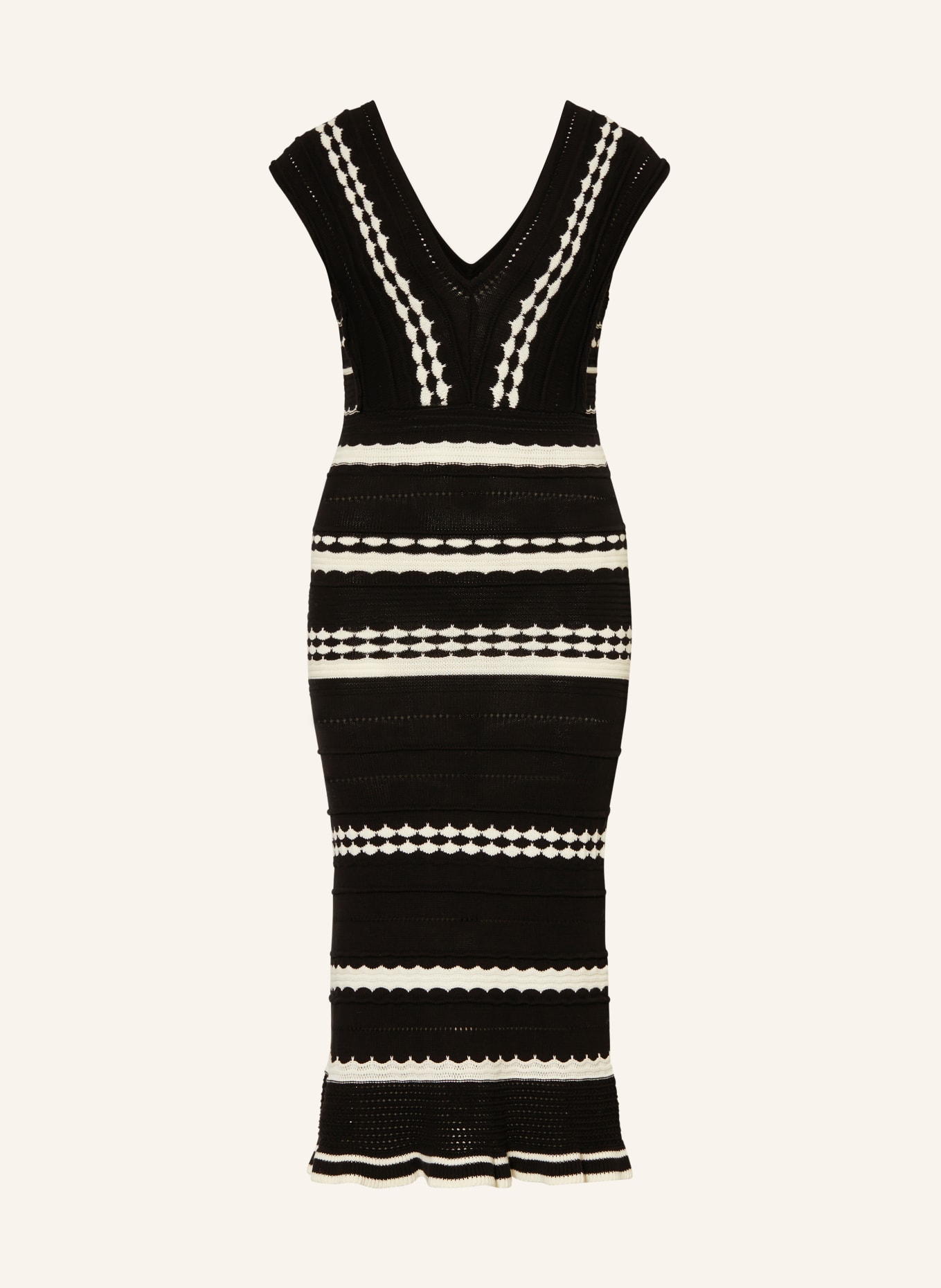 MRS & HUGS Knit dress, Color: BLACK/ WHITE (Image 1)