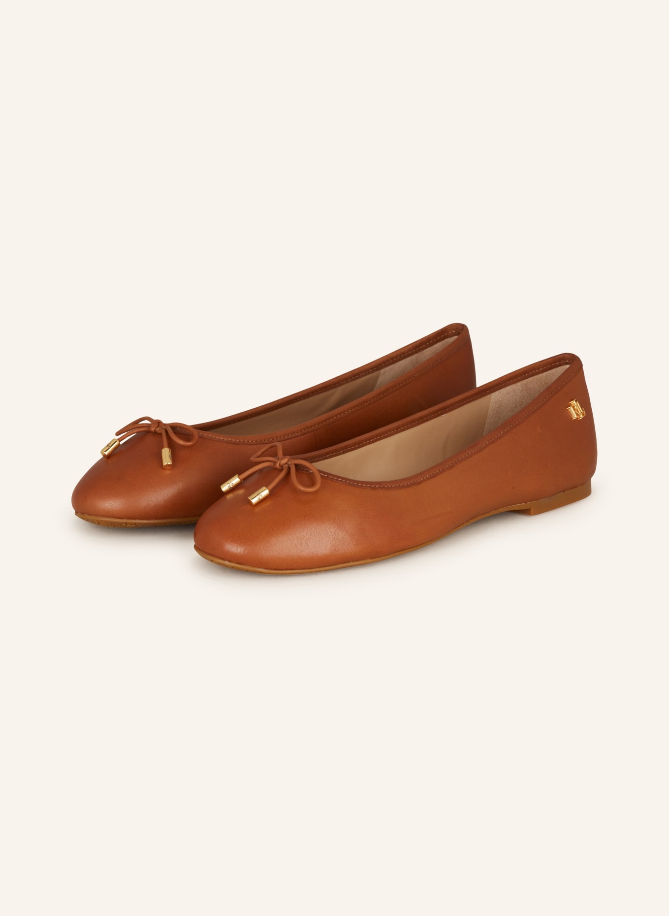 LAUREN RALPH LAUREN Ballerinas: COGNAC