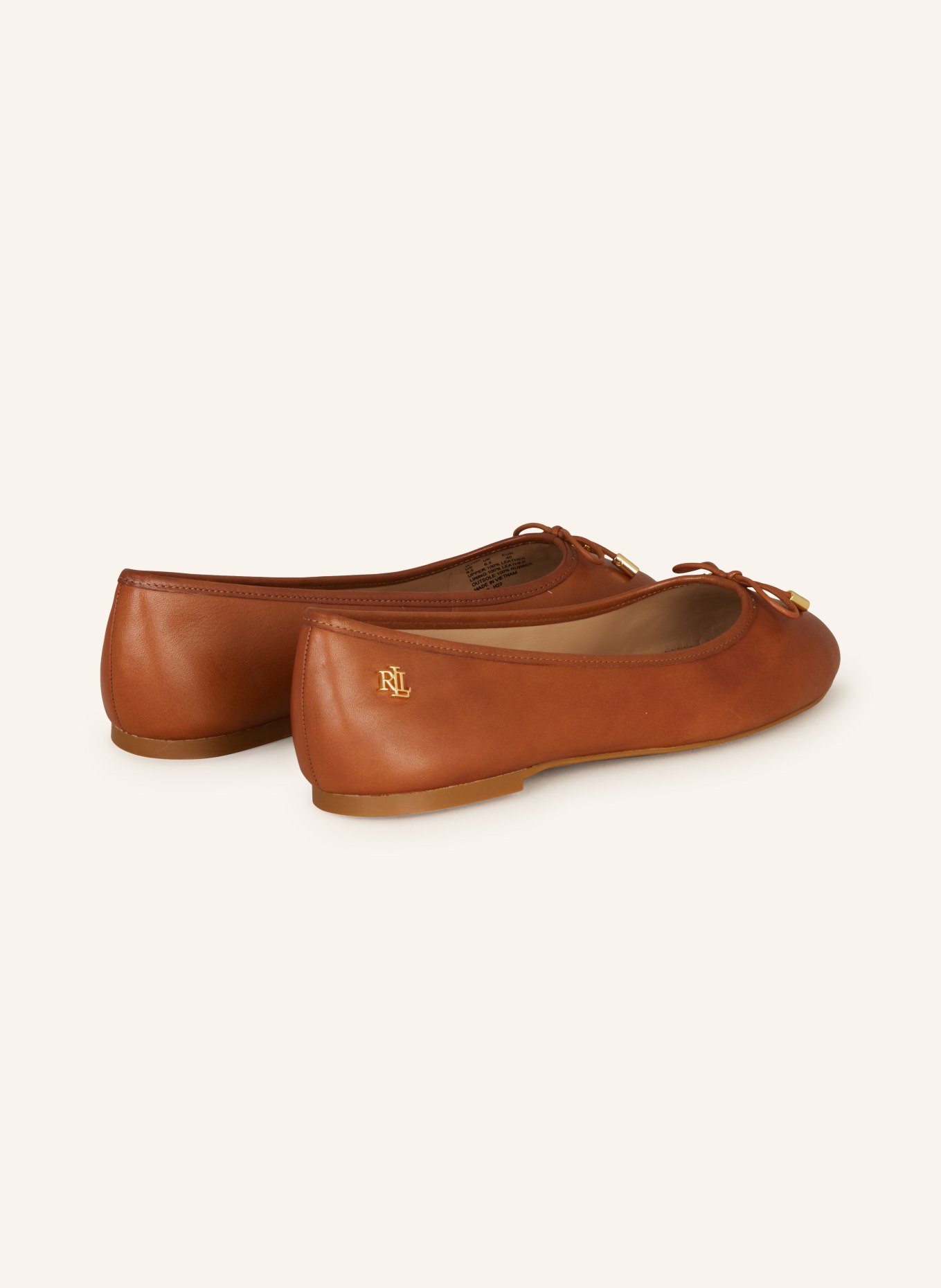 LAUREN RALPH LAUREN Ballerinas: COGNAC