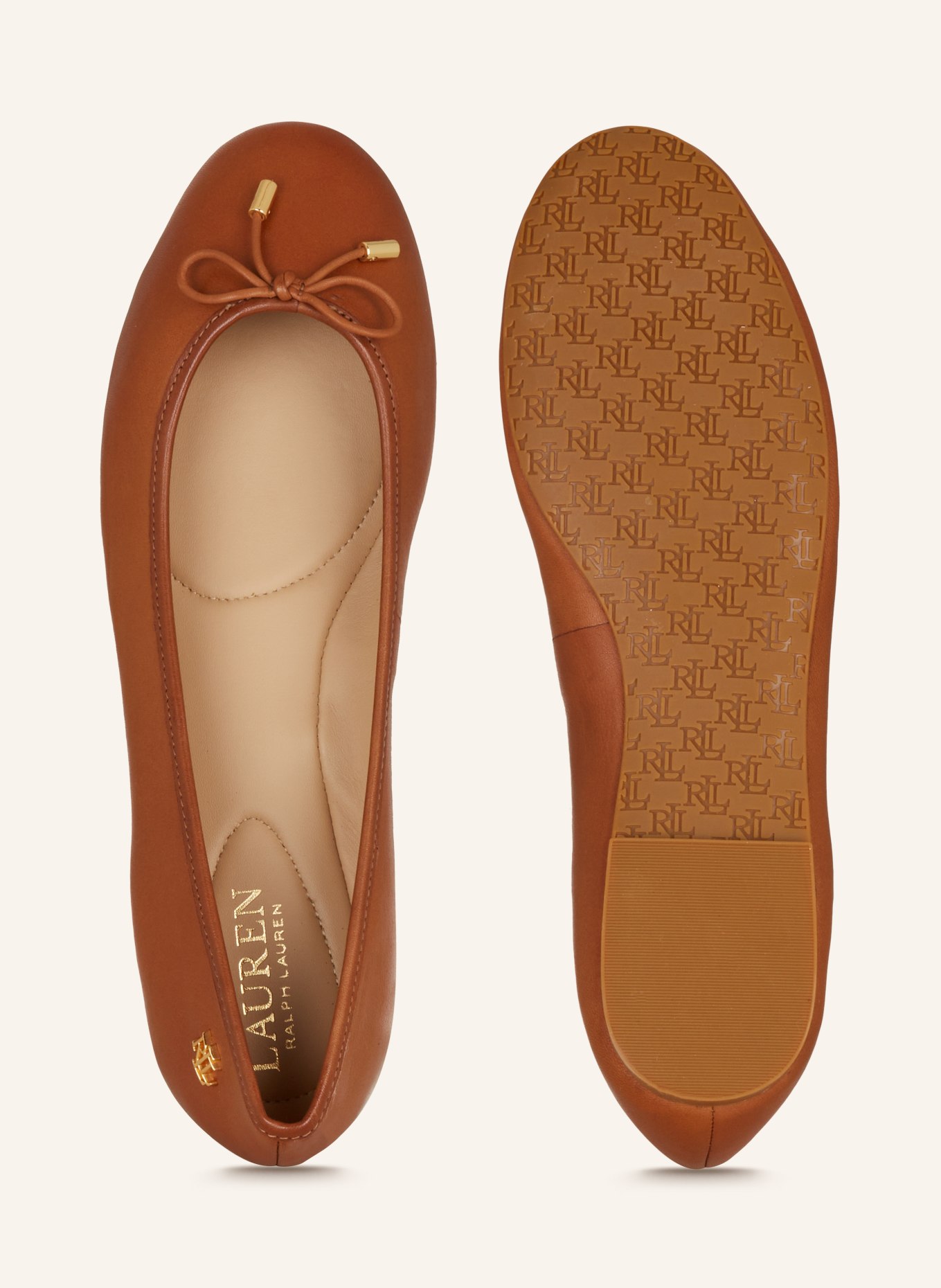 LAUREN RALPH LAUREN Ballerinas: COGNAC