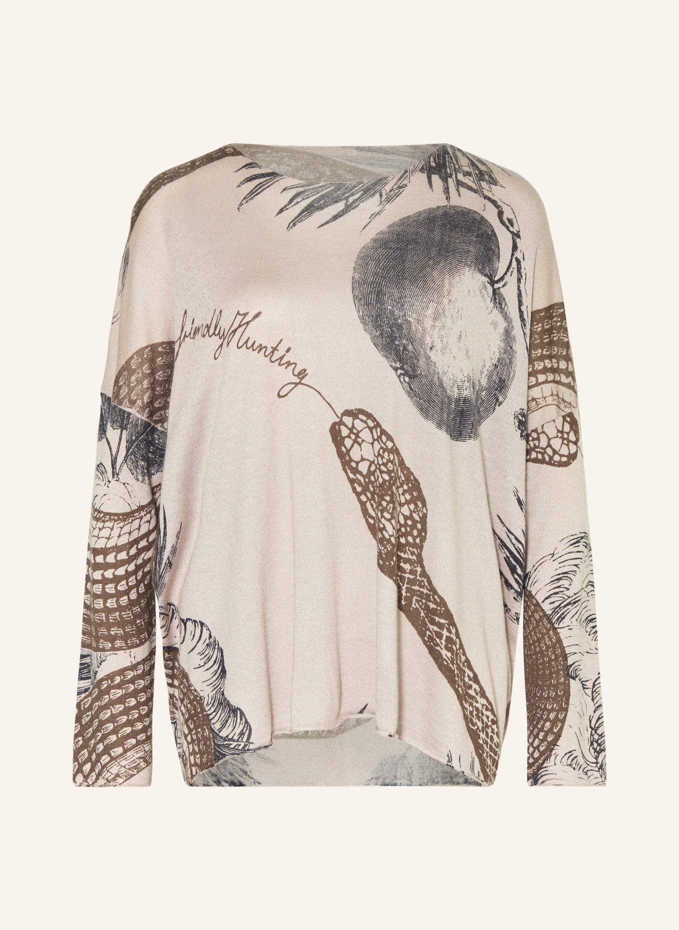 friendly hunting Silk sweater GARDEN EDEN with cashmere, Color: TAUPE/ BEIGE (Image 1)