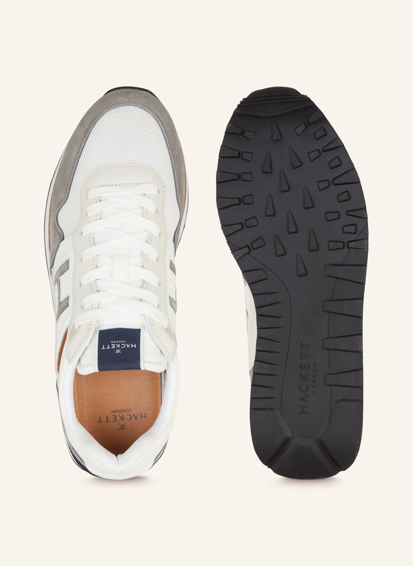 HACKETT LONDON Sneakers TELFOR VARSITY, Color: WHITE/ GRAY/ CREAM (Image 5)