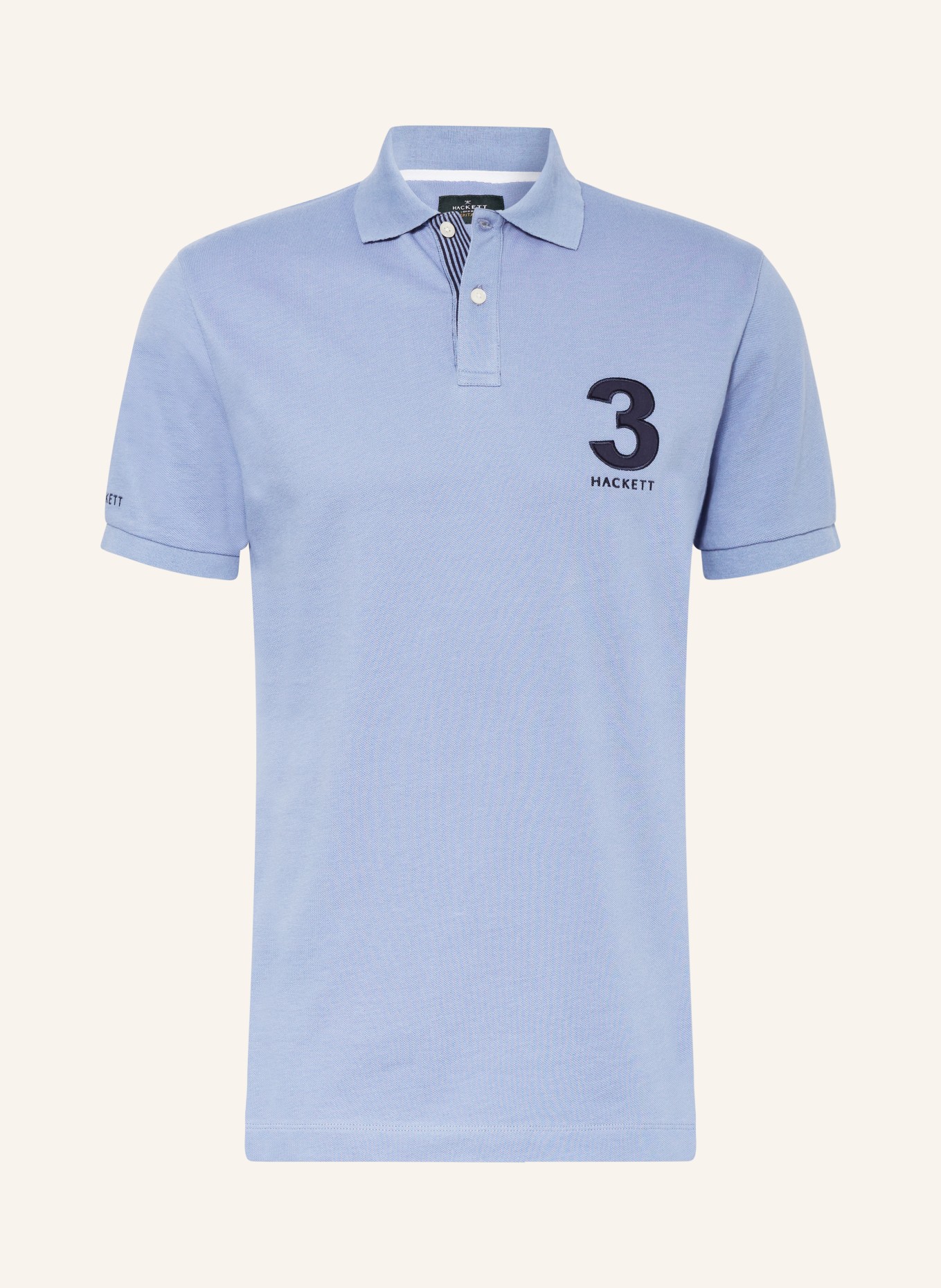 HACKETT LONDON Piqué polo shirt, Color: LIGHT BLUE (Image 1)