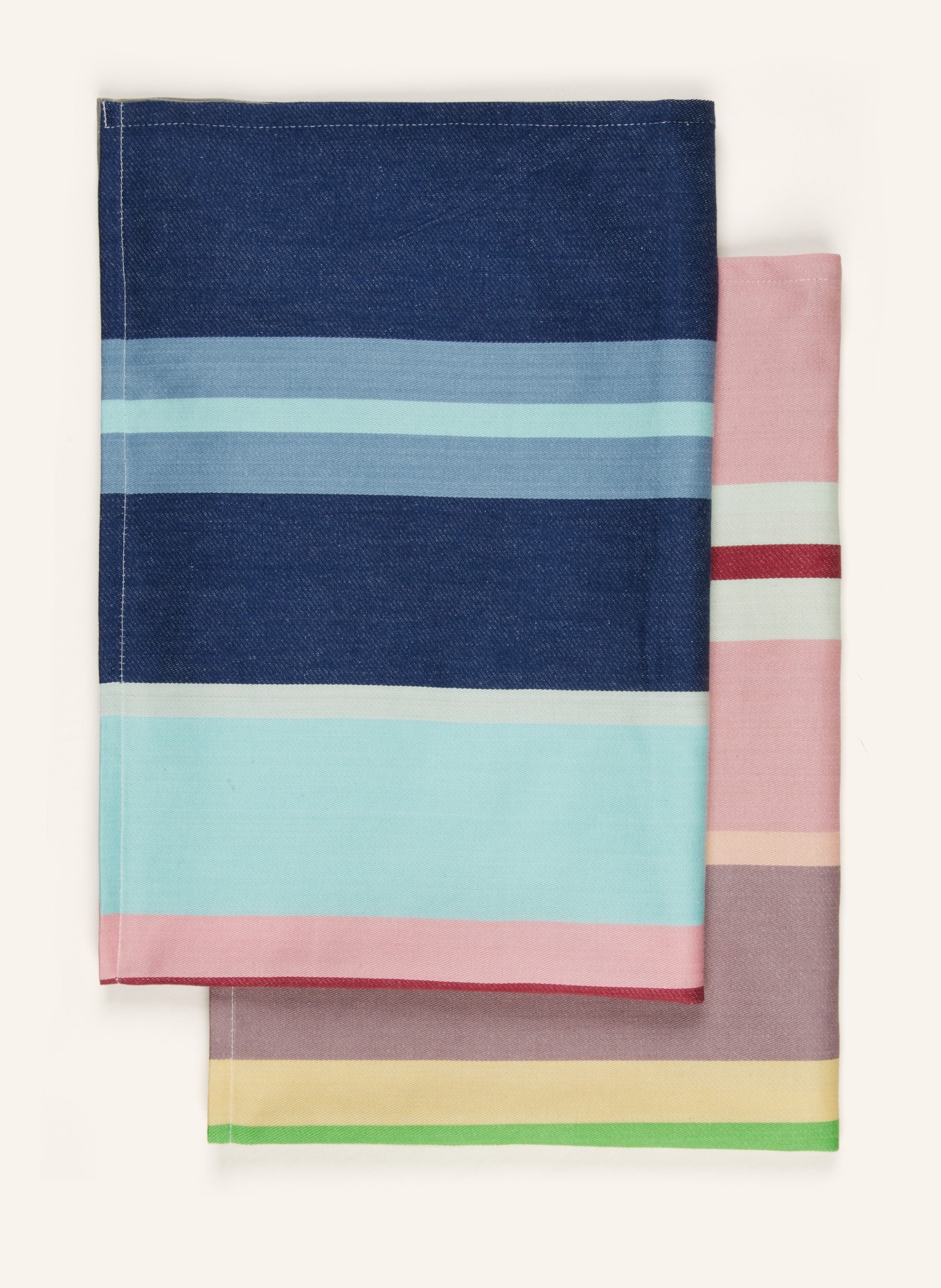 REMEMBER Set of 2 dish towels NR. 20, Color: LIGHT PURPLE/ MINT (Image 1)